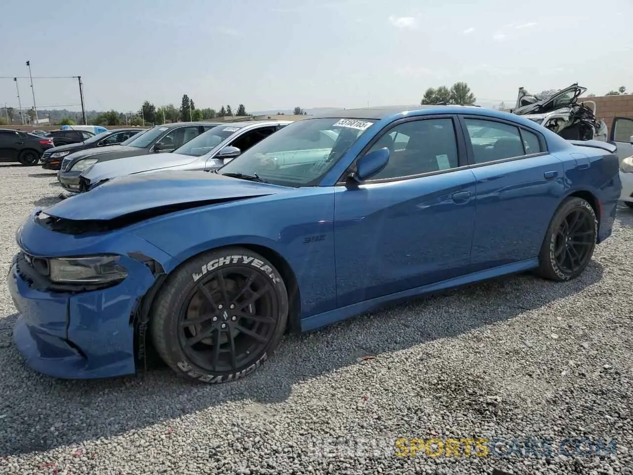 1 Photograph of a damaged car 2C3CDXGJ6MH596312 DODGE CHARGER 2021