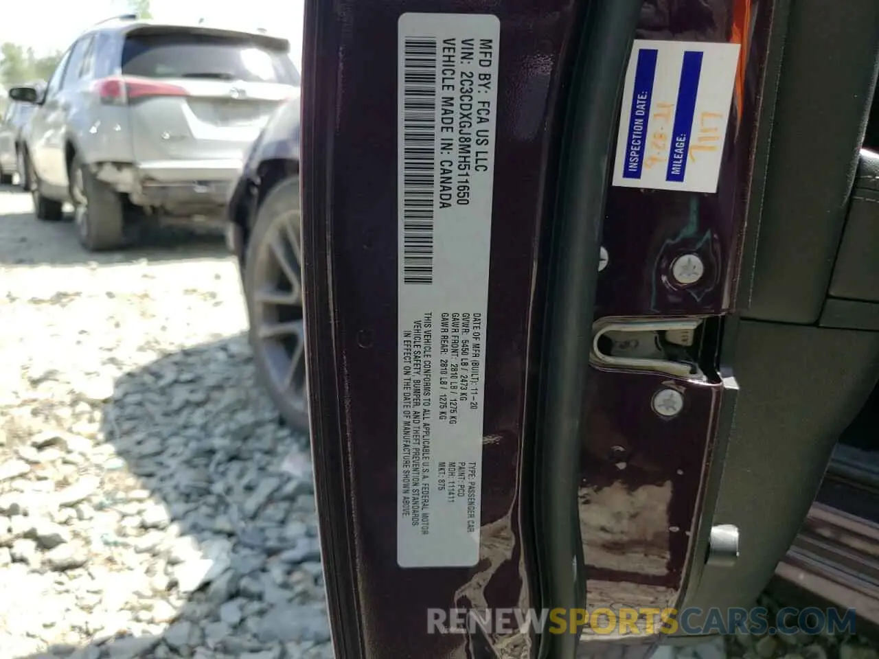 12 Photograph of a damaged car 2C3CDXGJ8MH511650 DODGE CHARGER 2021