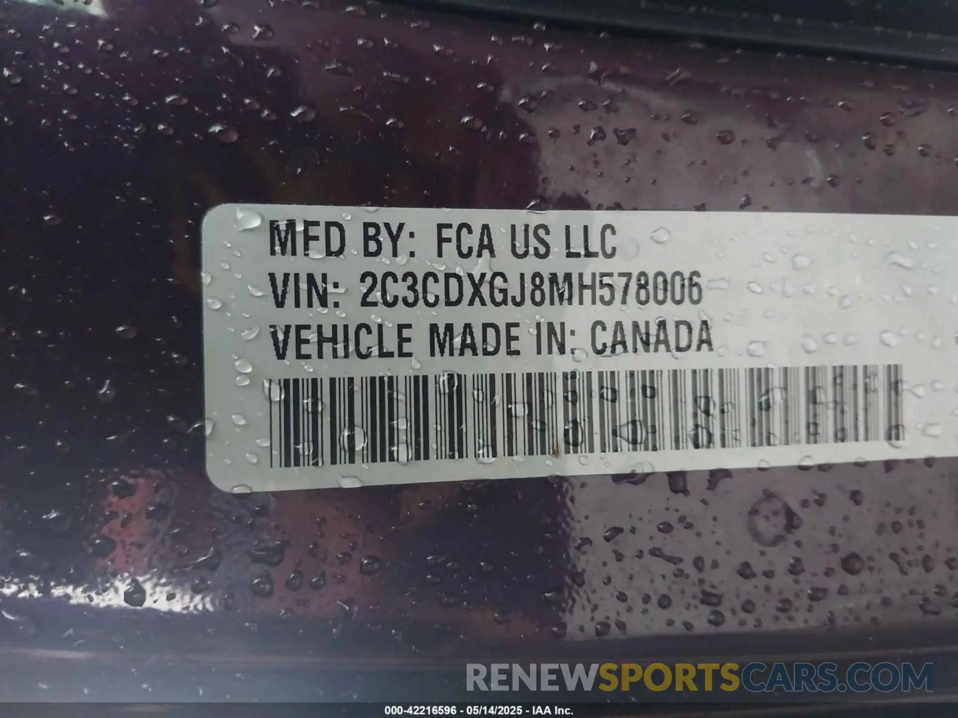 9 Photograph of a damaged car 2C3CDXGJ8MH578006 DODGE CHARGER 2021
