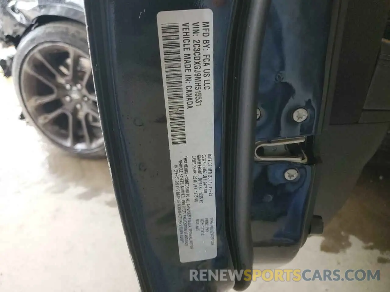 12 Photograph of a damaged car 2C3CDXGJ9MH515531 DODGE CHARGER 2021