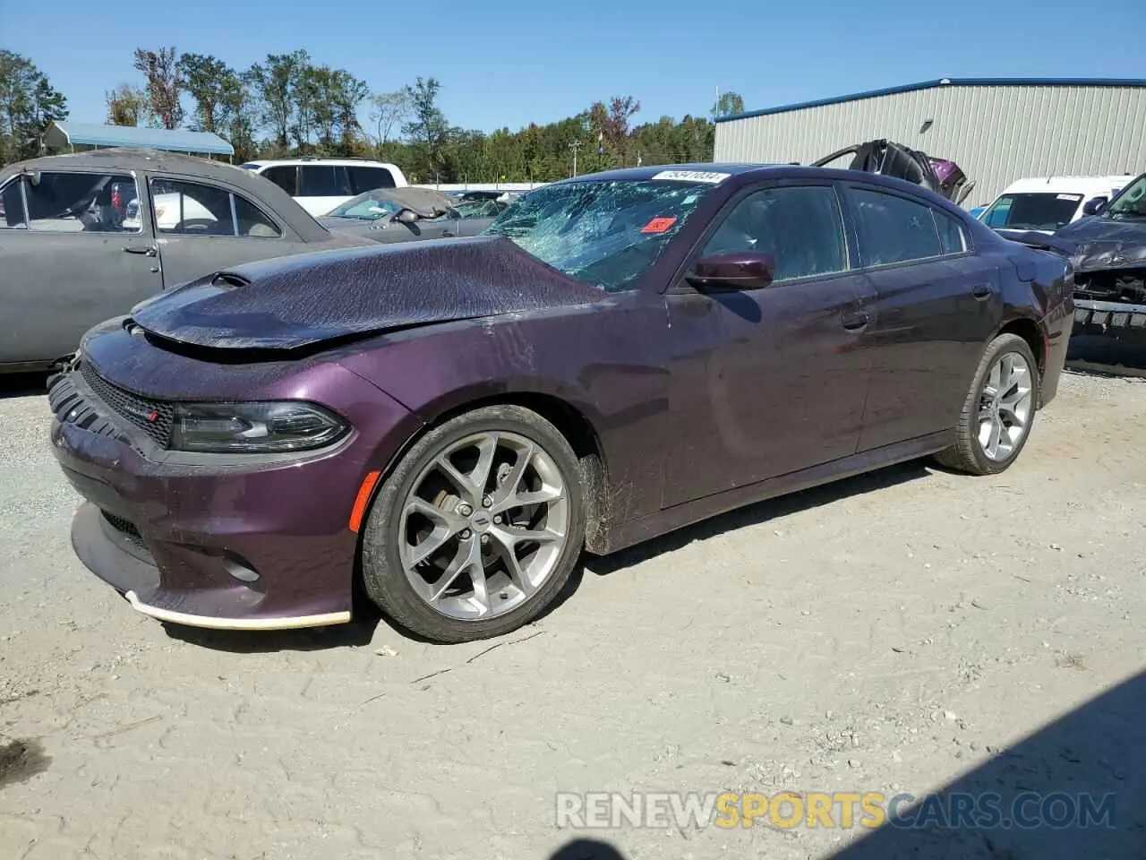1 Photograph of a damaged car 2C3CDXHG0MH640145 DODGE CHARGER 2021