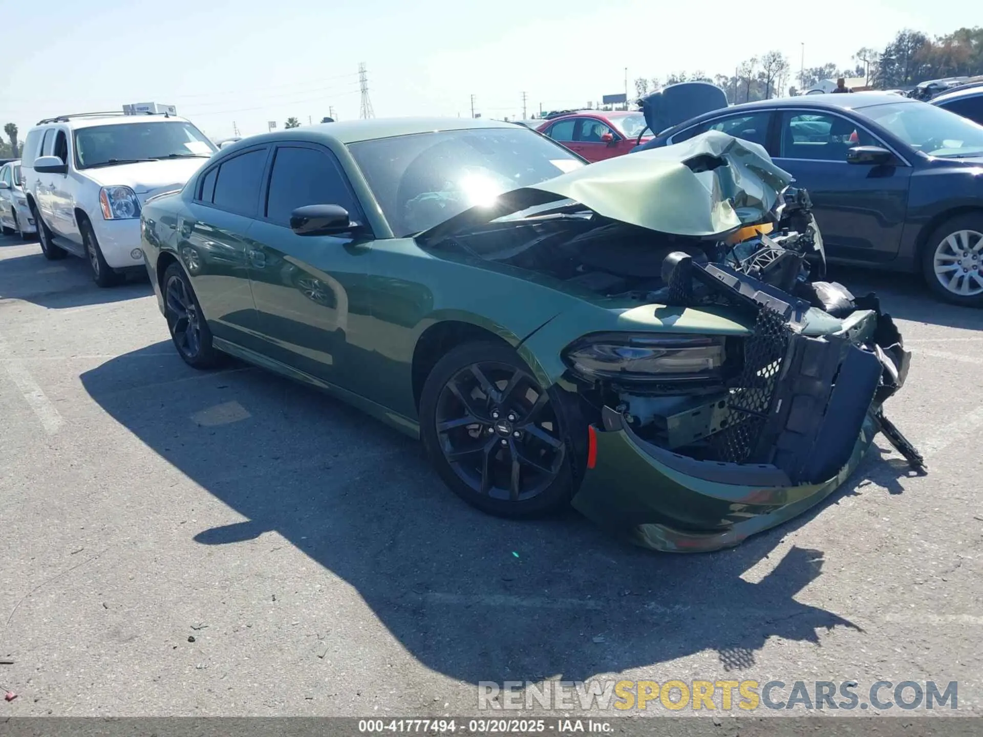 1 Photograph of a damaged car 2C3CDXHG1MH648139 DODGE CHARGER 2021