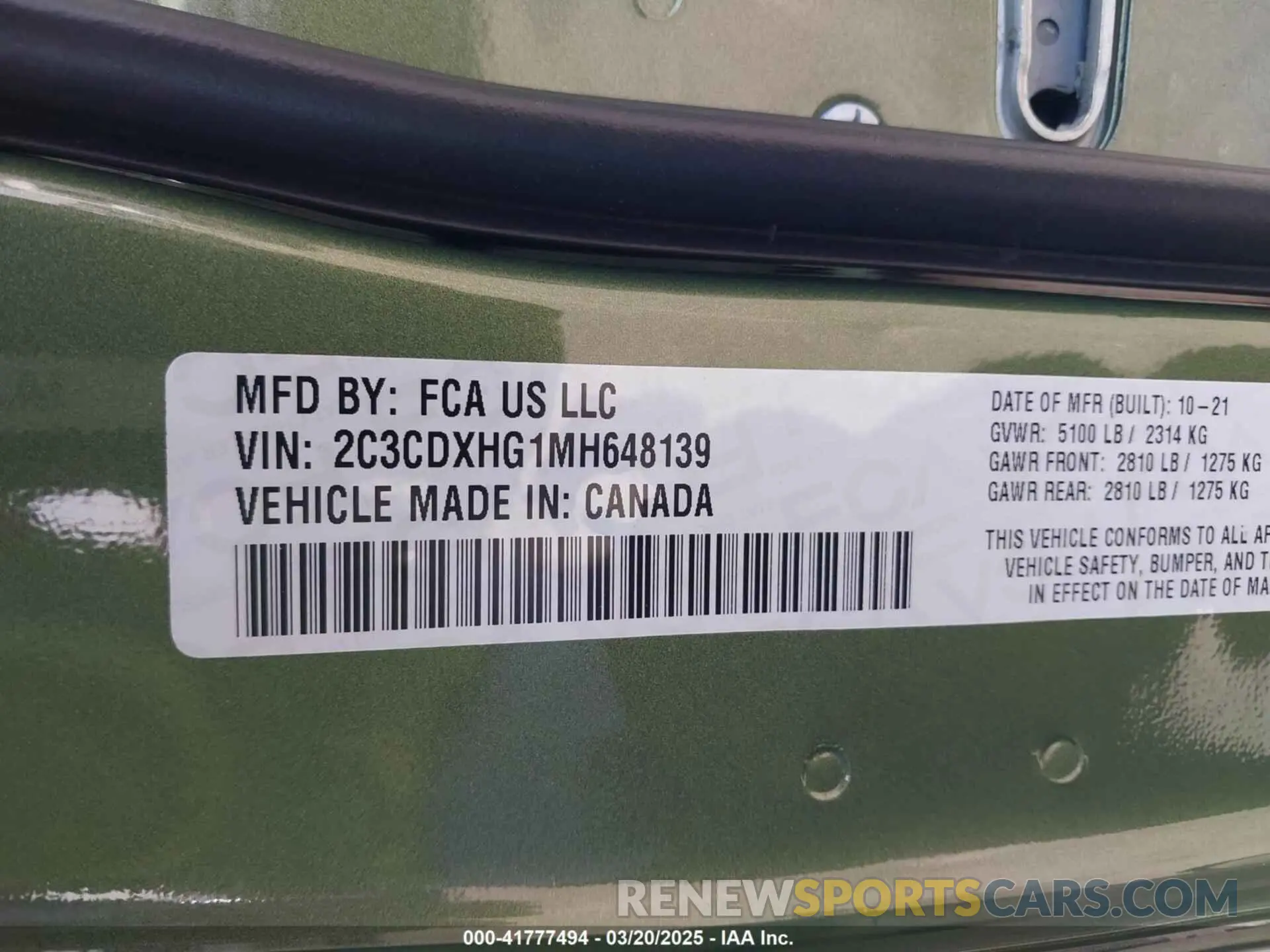 9 Photograph of a damaged car 2C3CDXHG1MH648139 DODGE CHARGER 2021