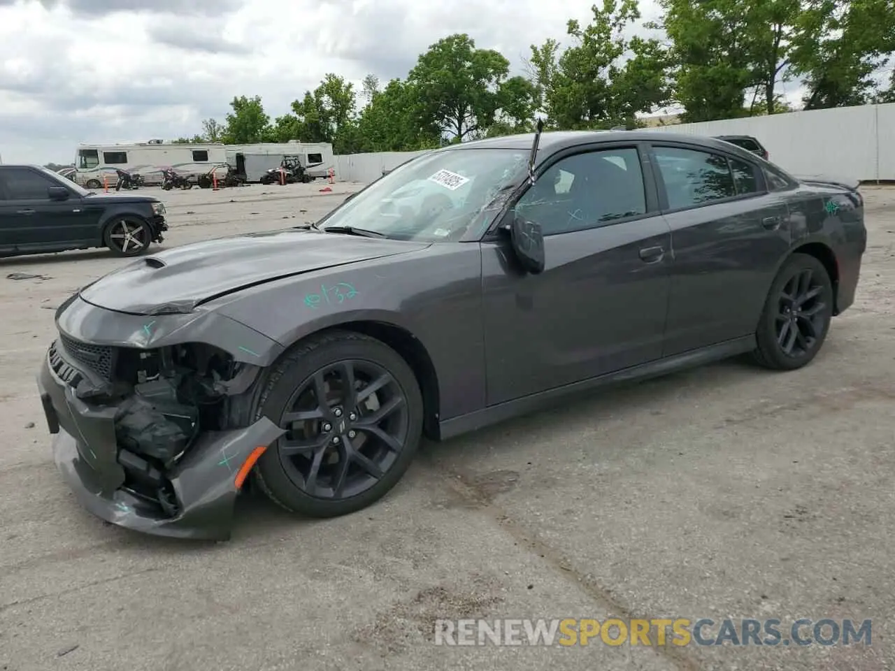 1 Photograph of a damaged car 2C3CDXHG2MH600973 DODGE CHARGER 2021