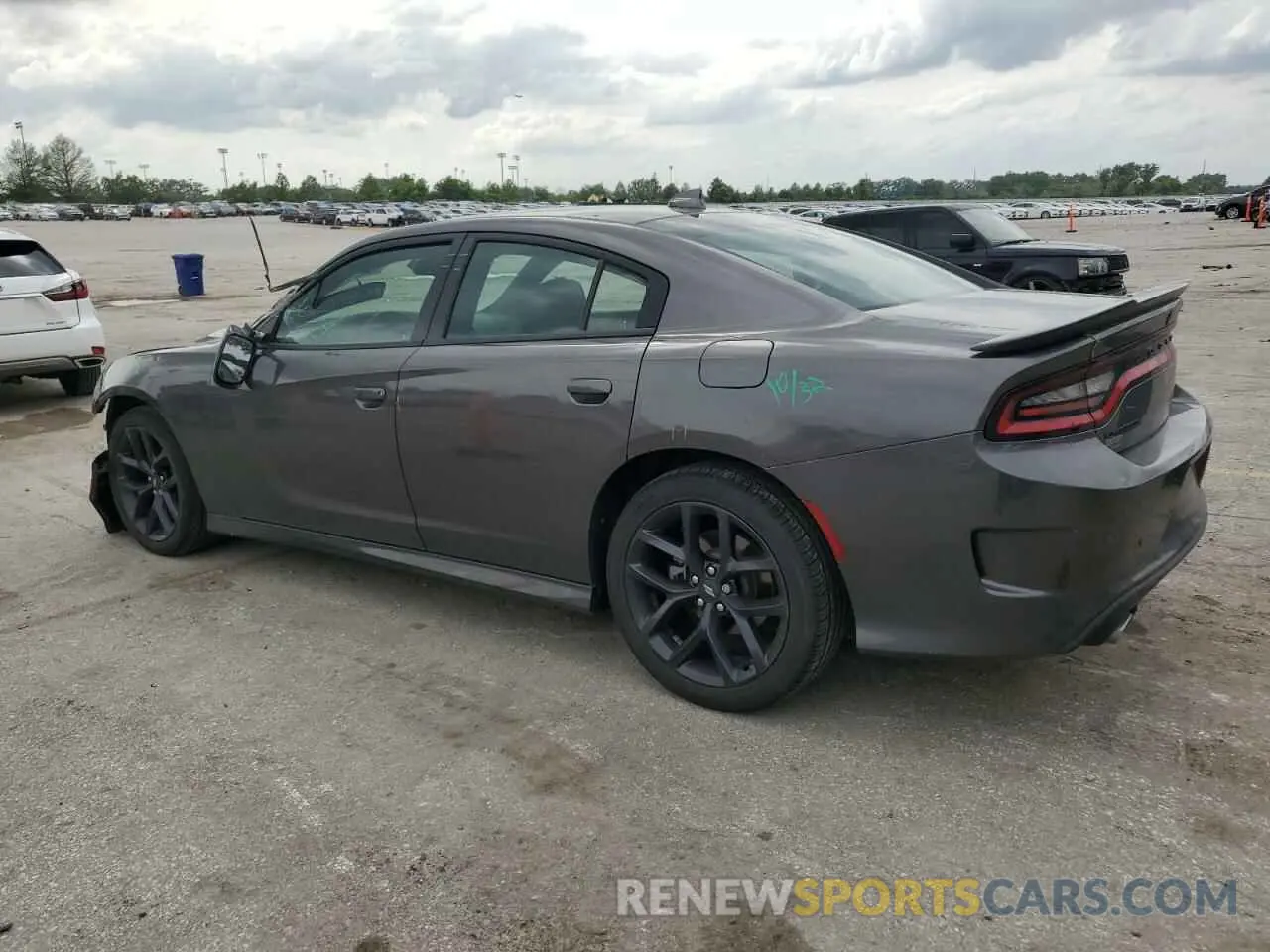 2 Photograph of a damaged car 2C3CDXHG2MH600973 DODGE CHARGER 2021