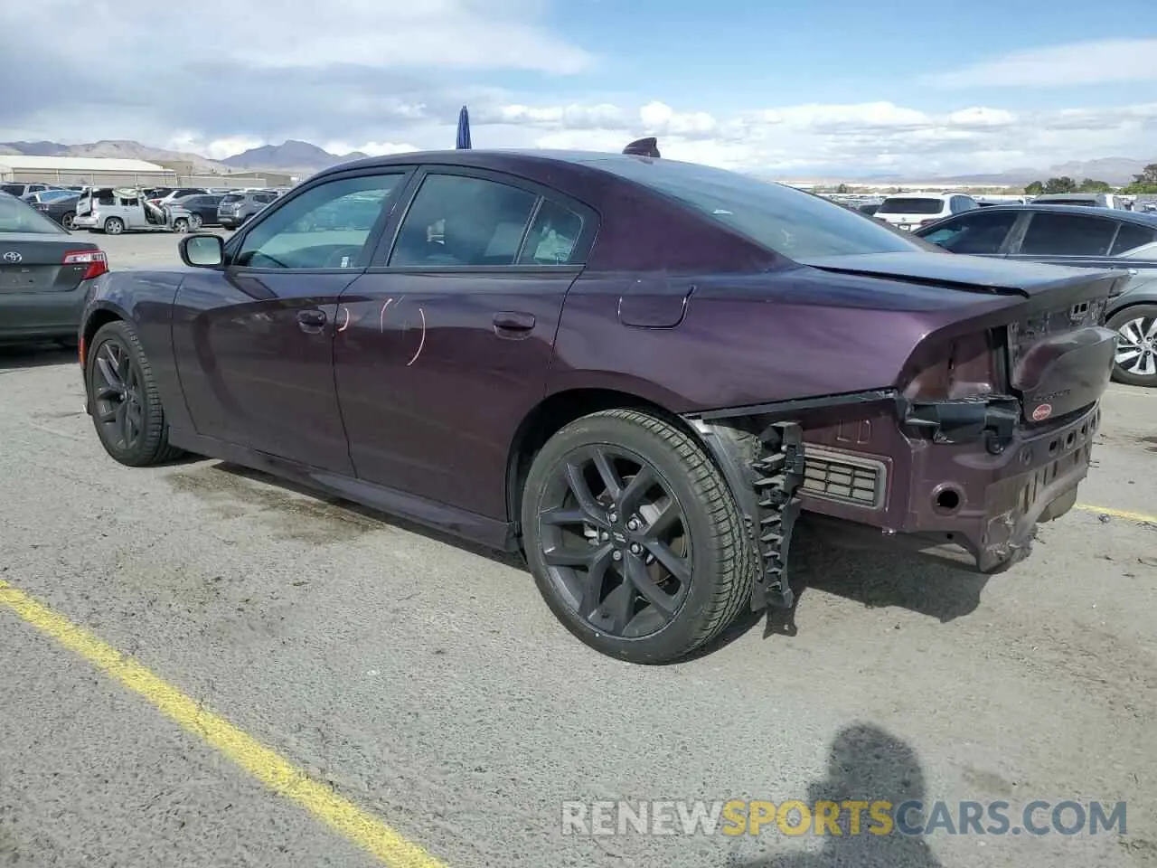 2 Photograph of a damaged car 2C3CDXHG5MH666630 DODGE CHARGER 2021