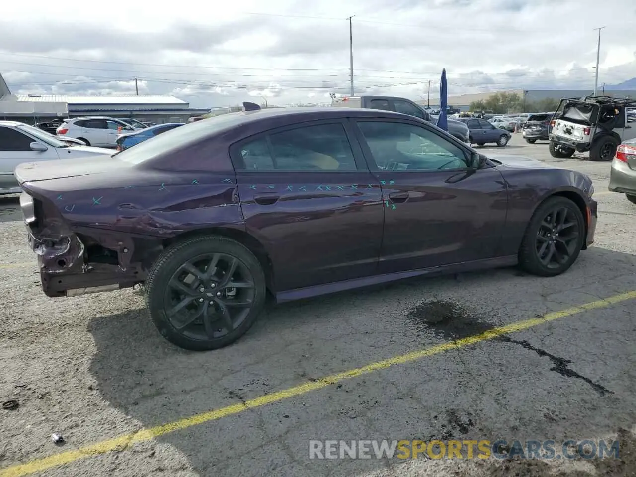 3 Photograph of a damaged car 2C3CDXHG5MH666630 DODGE CHARGER 2021