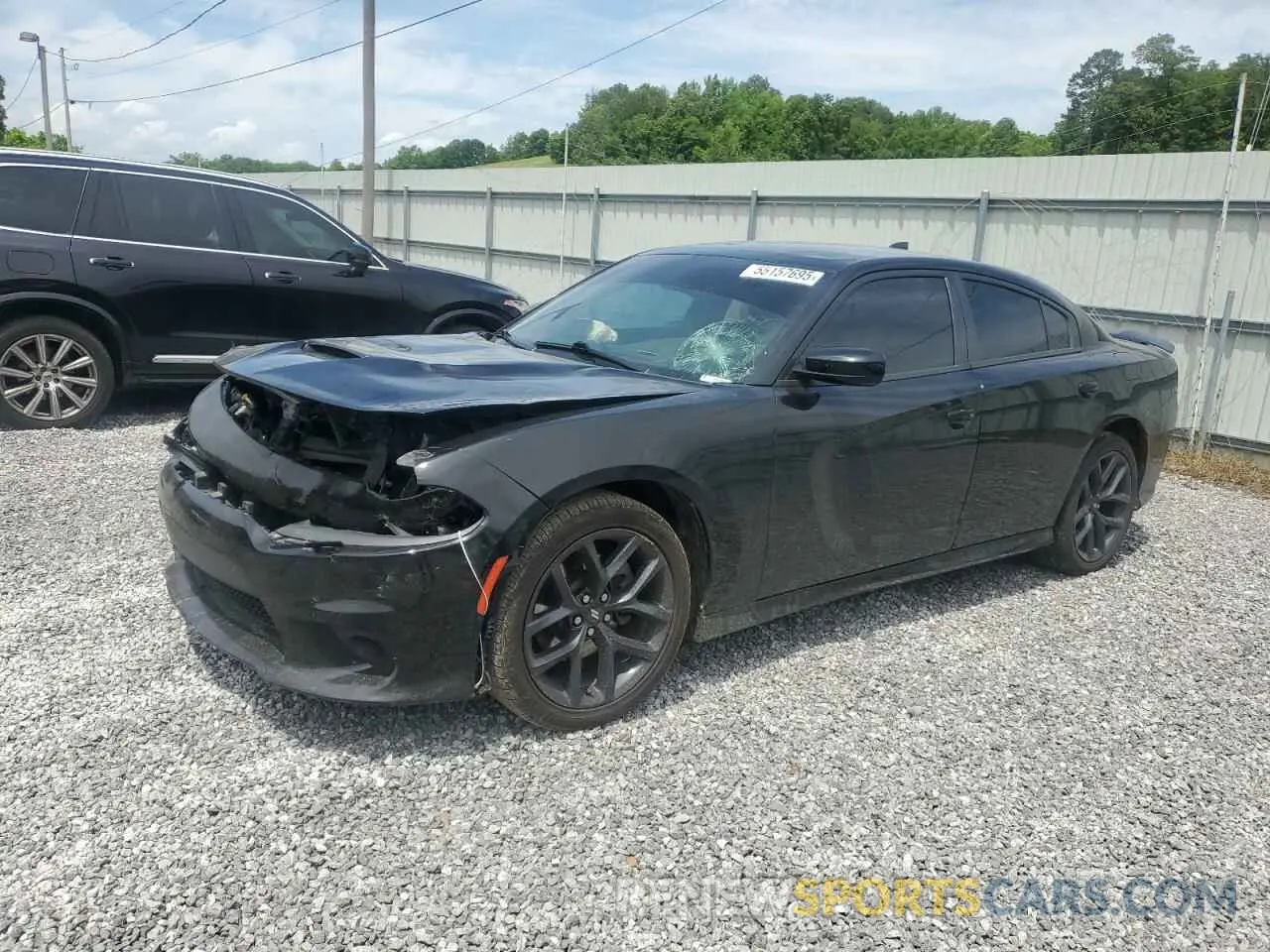 1 Photograph of a damaged car 2C3CDXHGXMH581296 DODGE CHARGER 2021