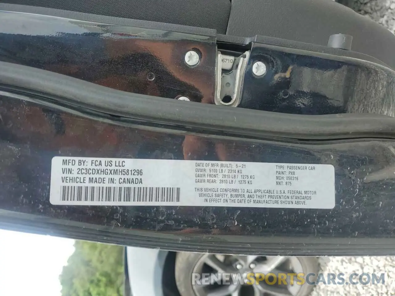 12 Photograph of a damaged car 2C3CDXHGXMH581296 DODGE CHARGER 2021