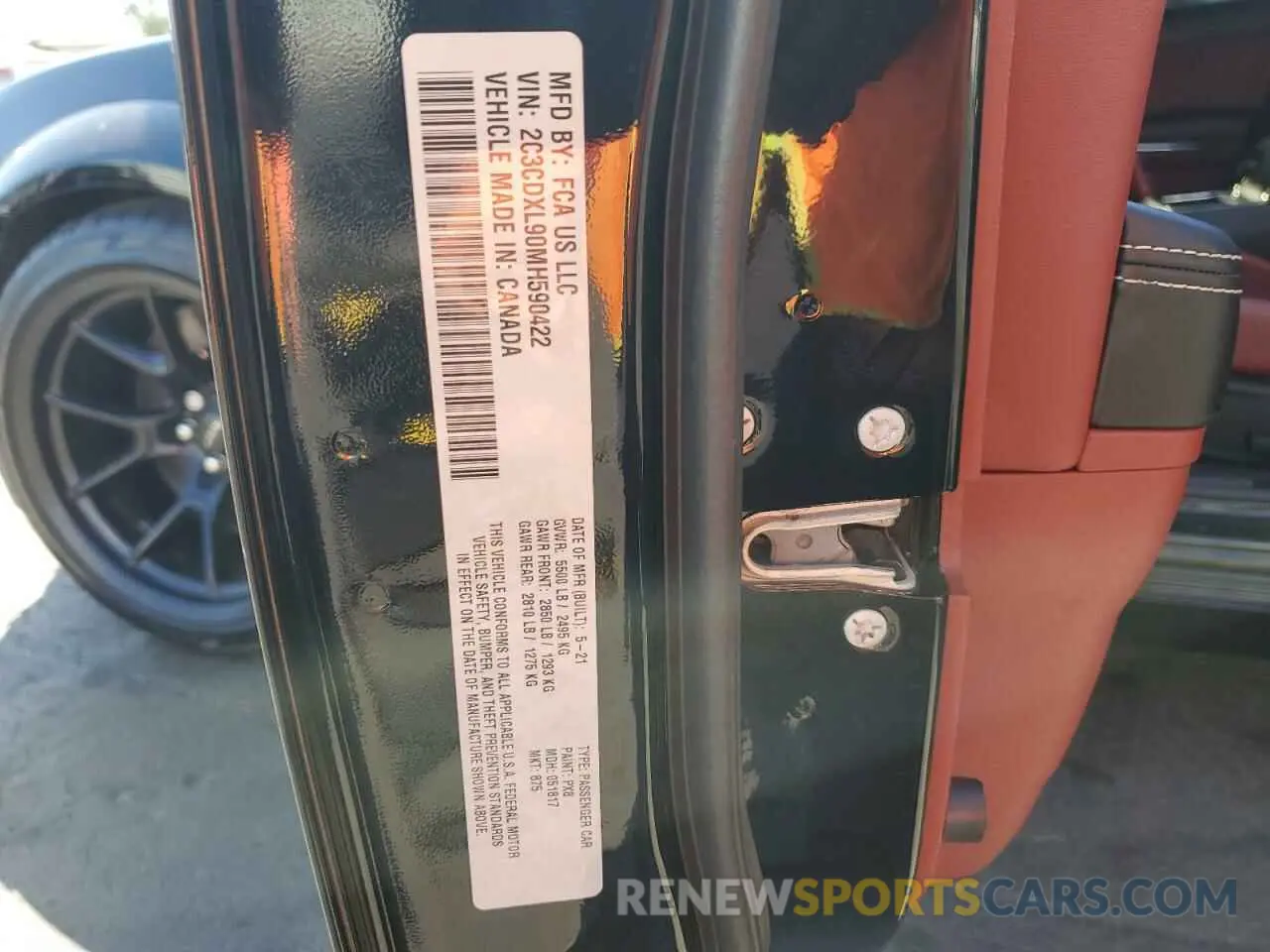 15 Photograph of a damaged car 2C3CDXL90MH590422 DODGE CHARGER 2021