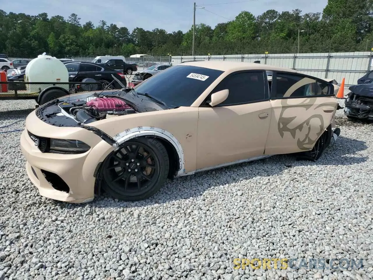 1 Photograph of a damaged car 2C3CDXL96MH501128 DODGE CHARGER 2021