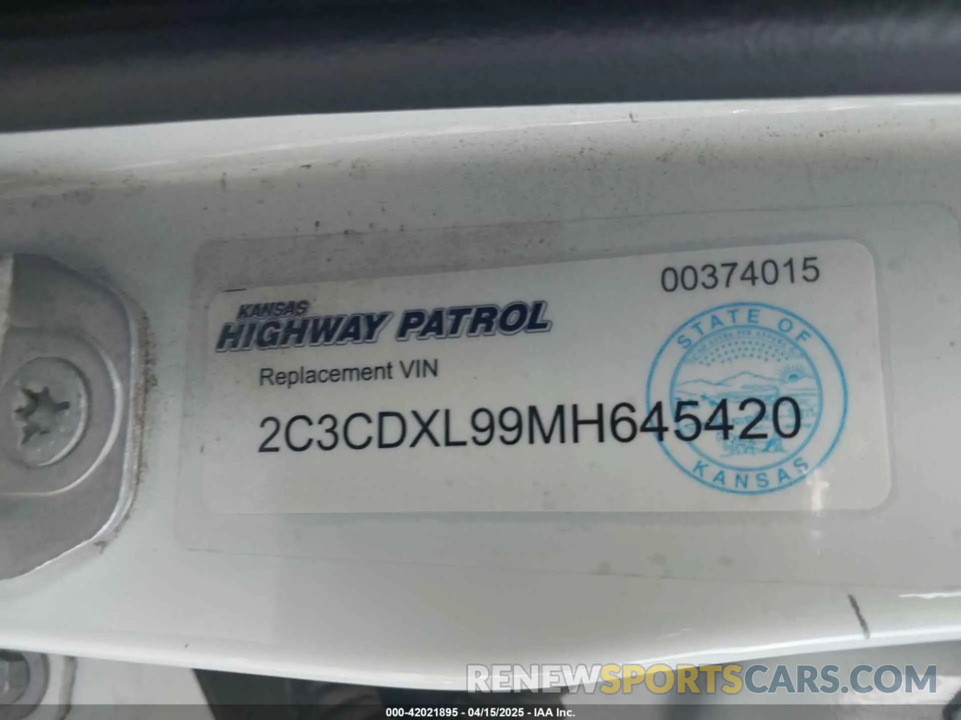 9 Photograph of a damaged car 2C3CDXL99MH645420 DODGE CHARGER 2021