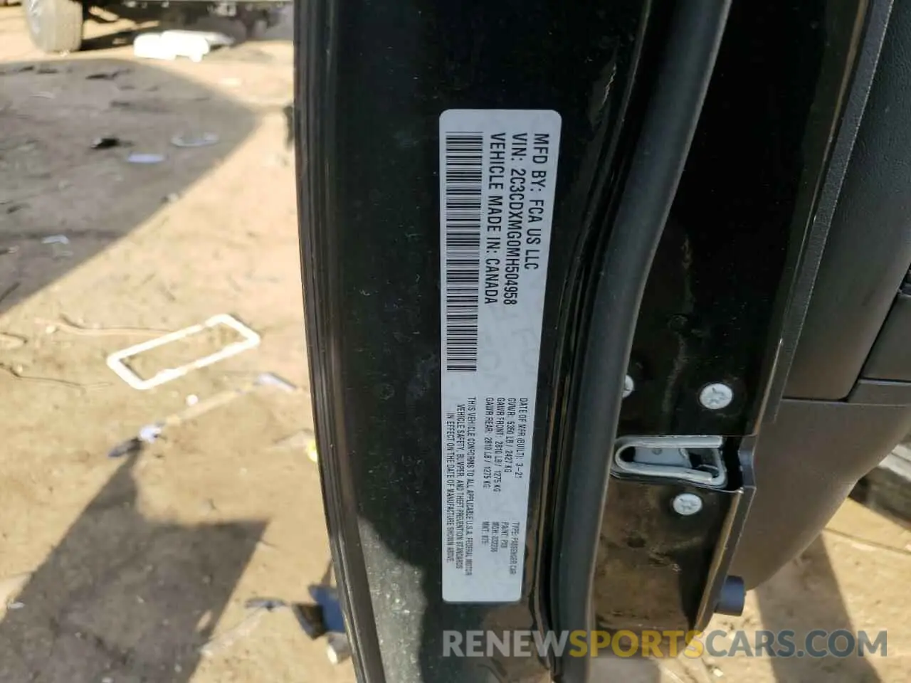 14 Photograph of a damaged car 2C3CDXMG0MH504958 DODGE CHARGER 2021