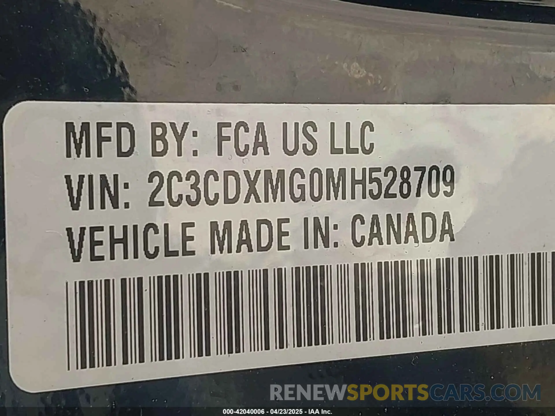 9 Photograph of a damaged car 2C3CDXMG0MH528709 DODGE CHARGER 2021
