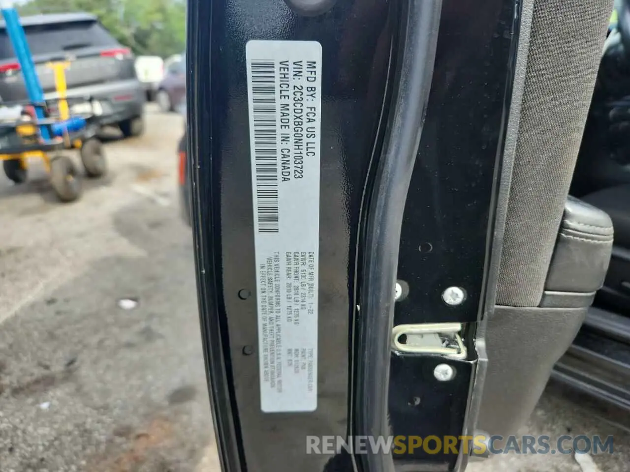 12 Photograph of a damaged car 2C3CDXBG0NH103723 DODGE CHARGER 2022