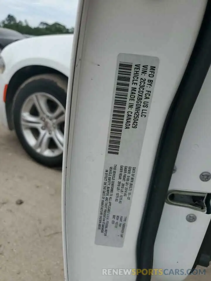 13 Photograph of a damaged car 2C3CDXBG0NH250429 DODGE CHARGER 2022