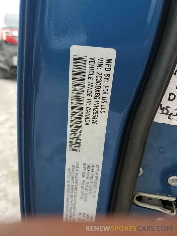 13 Photograph of a damaged car 2C3CDXBG1NH255476 DODGE CHARGER 2022