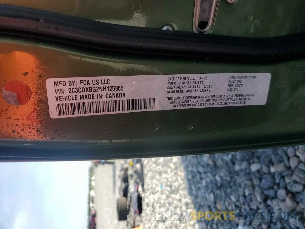 13 Photograph of a damaged car 2C3CDXBG2NH125965 DODGE CHARGER 2022
