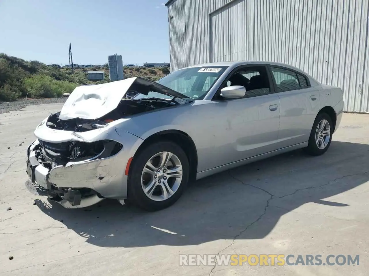 1 Photograph of a damaged car 2C3CDXBG2NH129398 DODGE CHARGER 2022