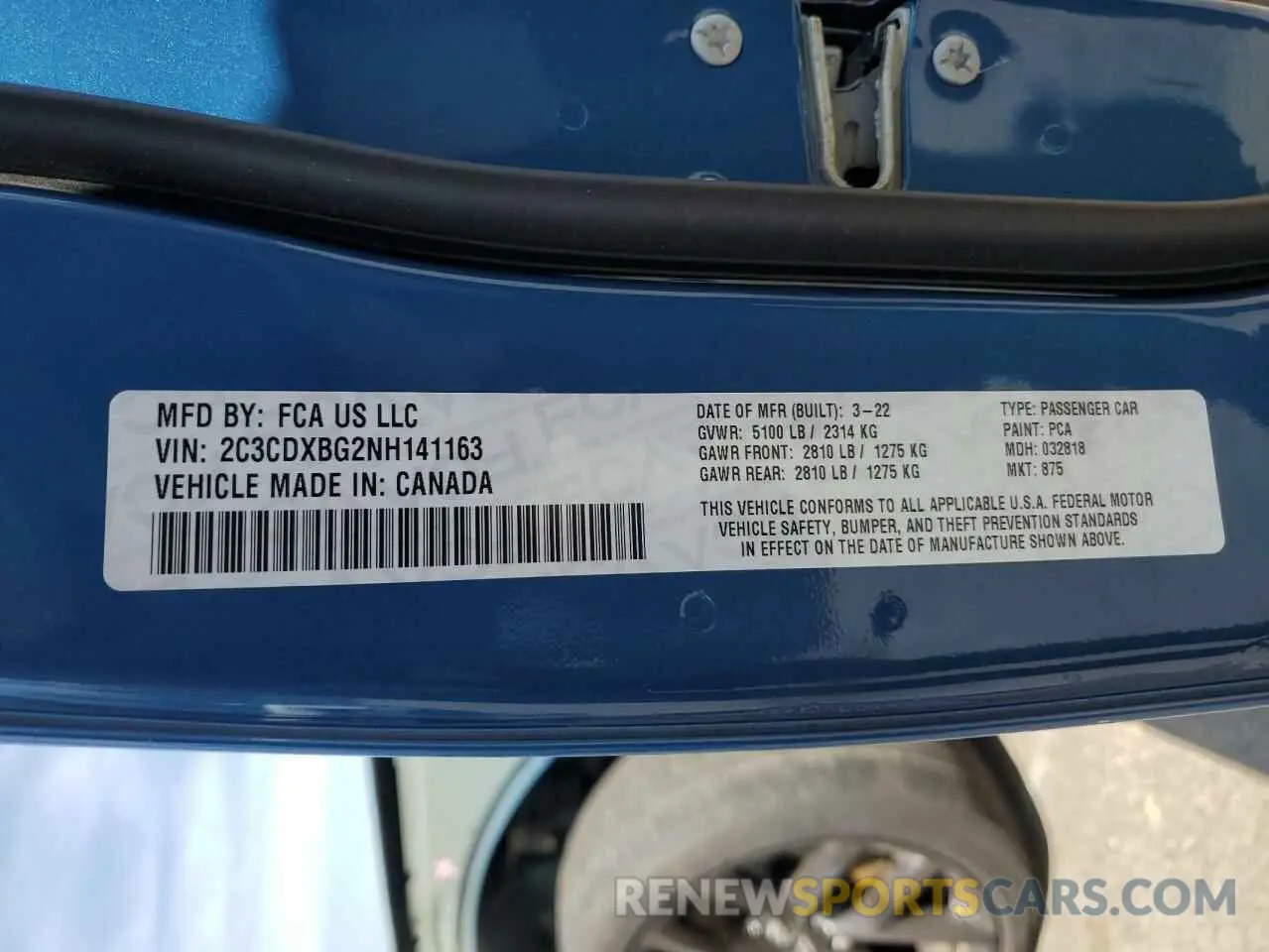 13 Photograph of a damaged car 2C3CDXBG2NH141163 DODGE CHARGER 2022