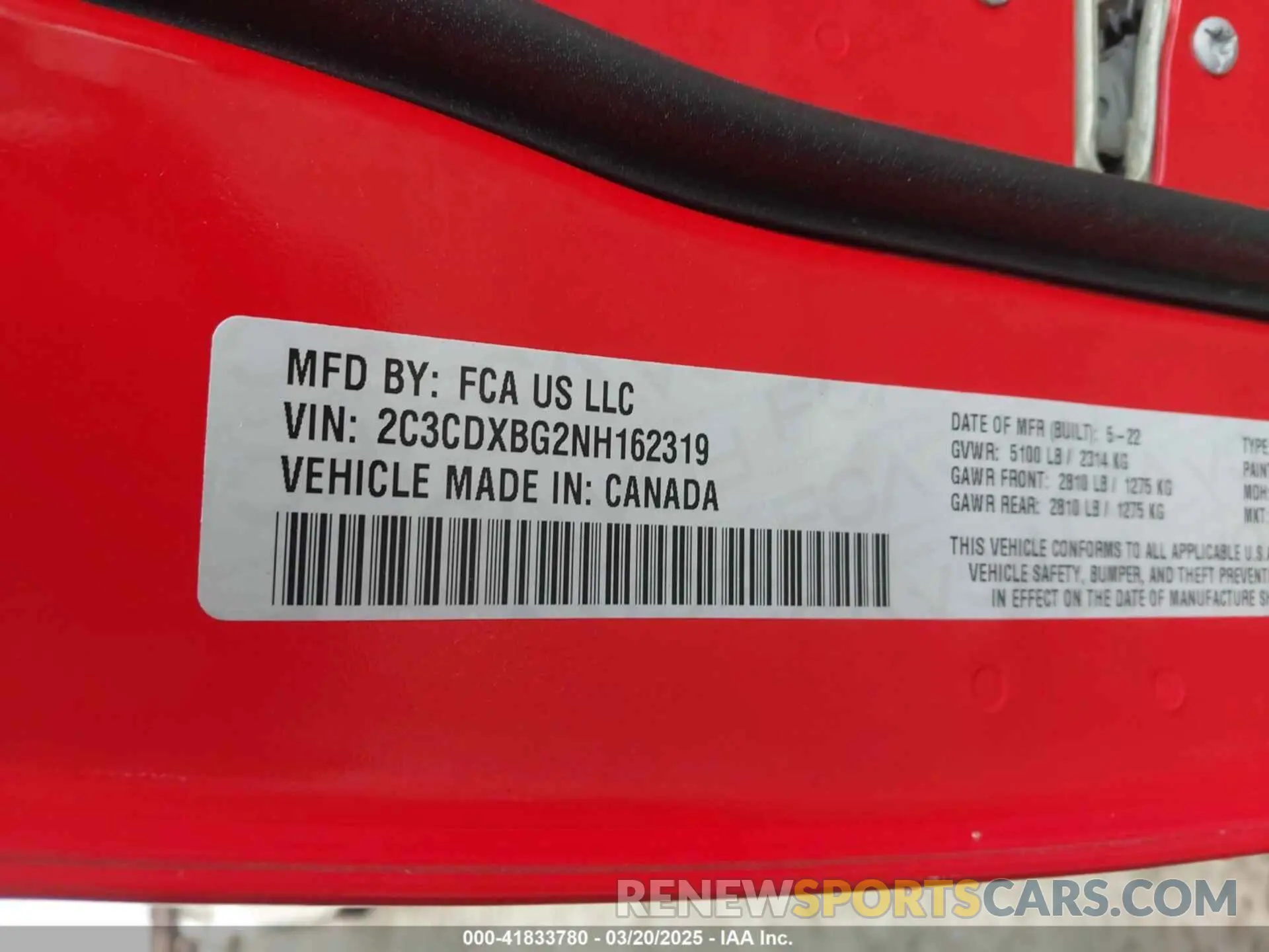 9 Photograph of a damaged car 2C3CDXBG2NH162319 DODGE CHARGER 2022