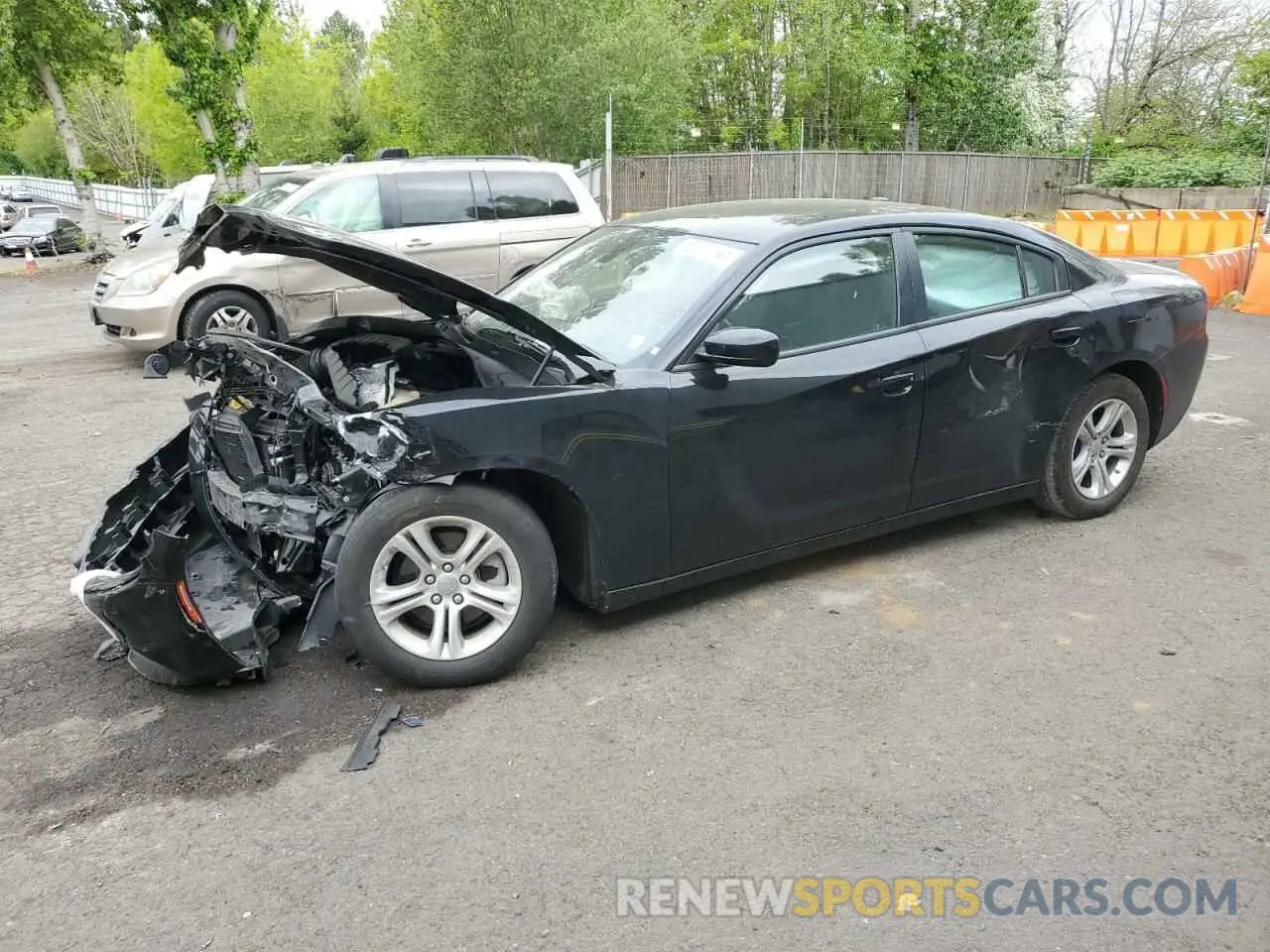 1 Photograph of a damaged car 2C3CDXBG2NH196602 DODGE CHARGER 2022