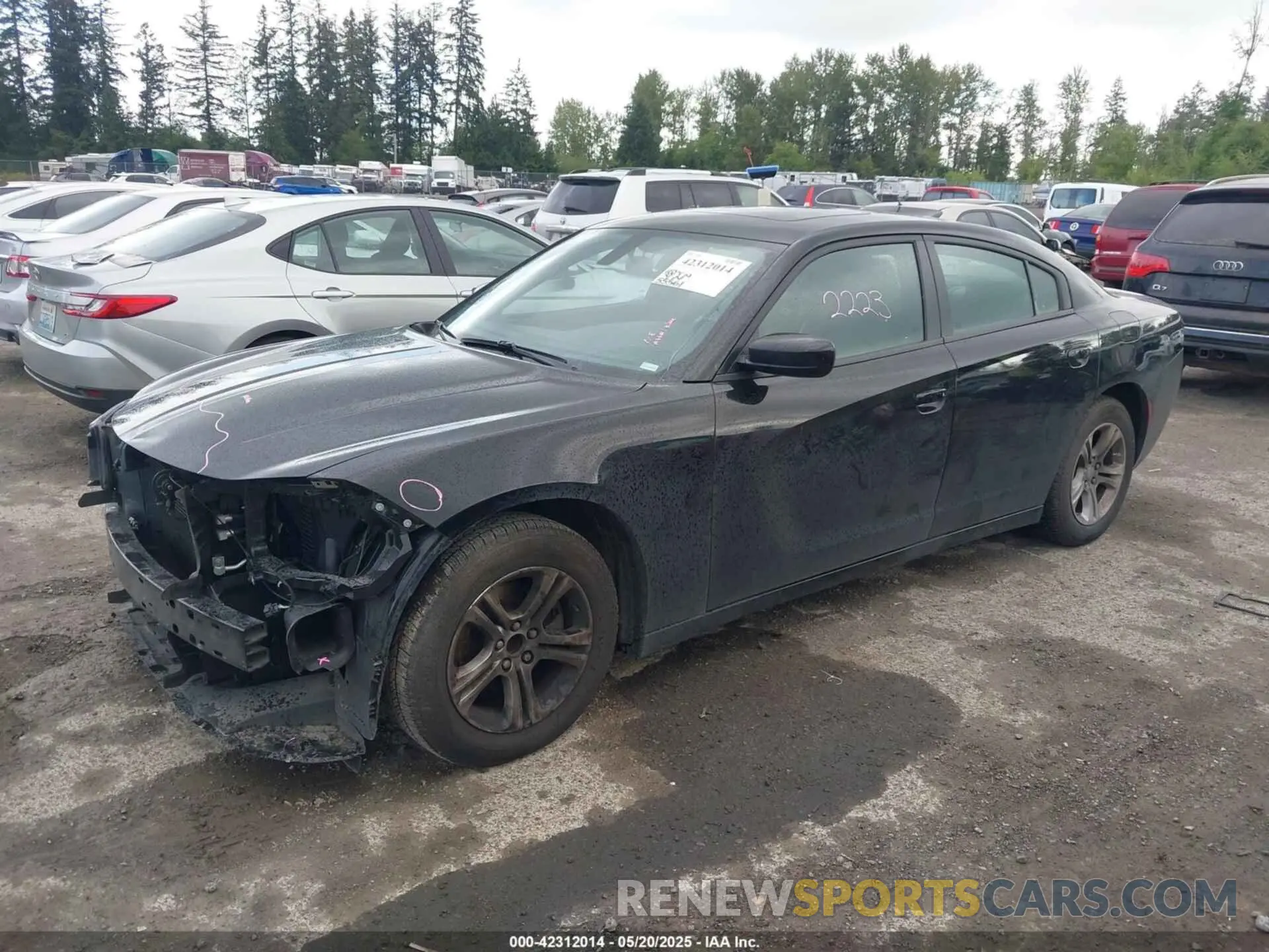 2 Photograph of a damaged car 2C3CDXBG3NH169280 DODGE CHARGER 2022