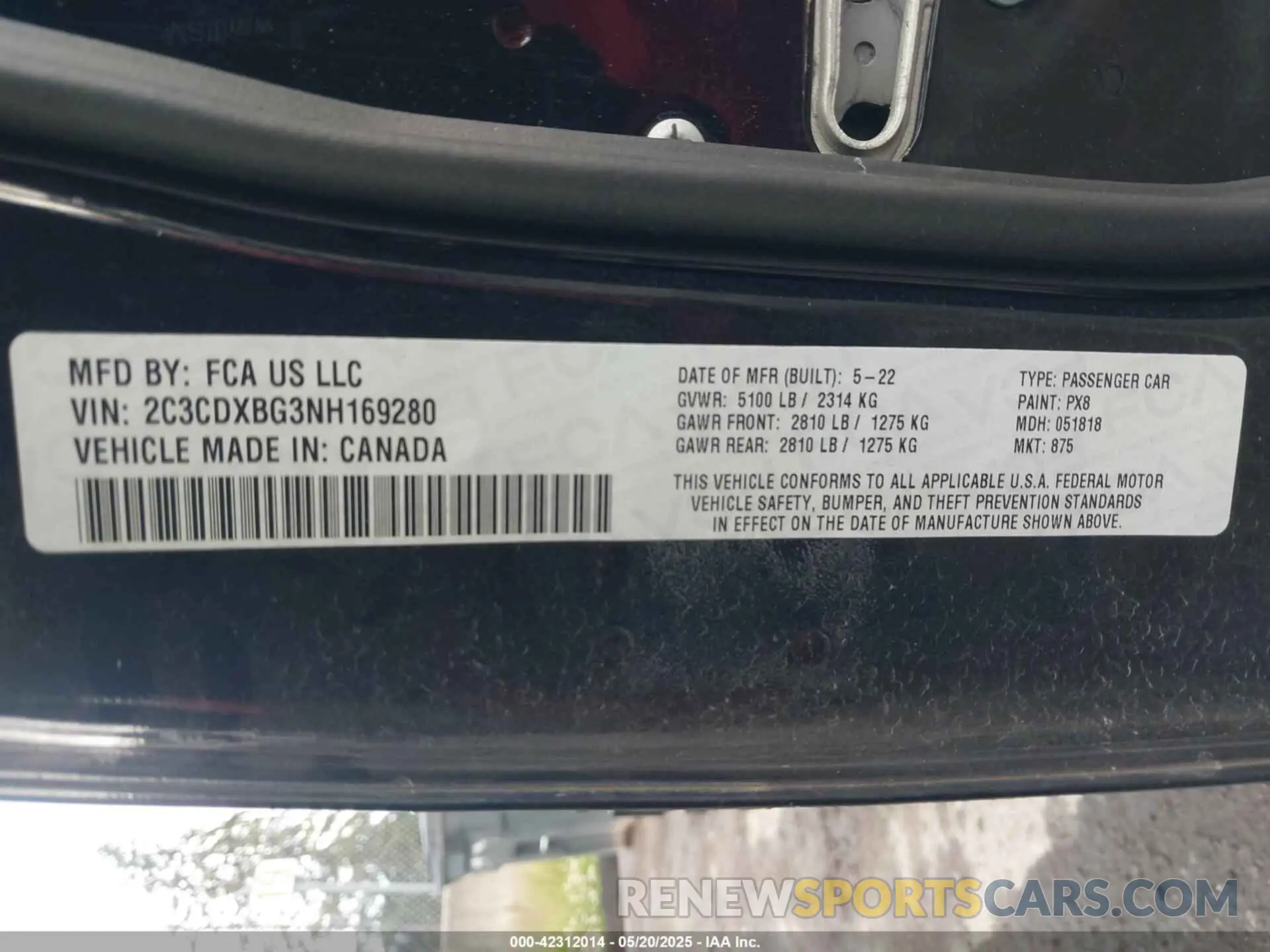 9 Photograph of a damaged car 2C3CDXBG3NH169280 DODGE CHARGER 2022