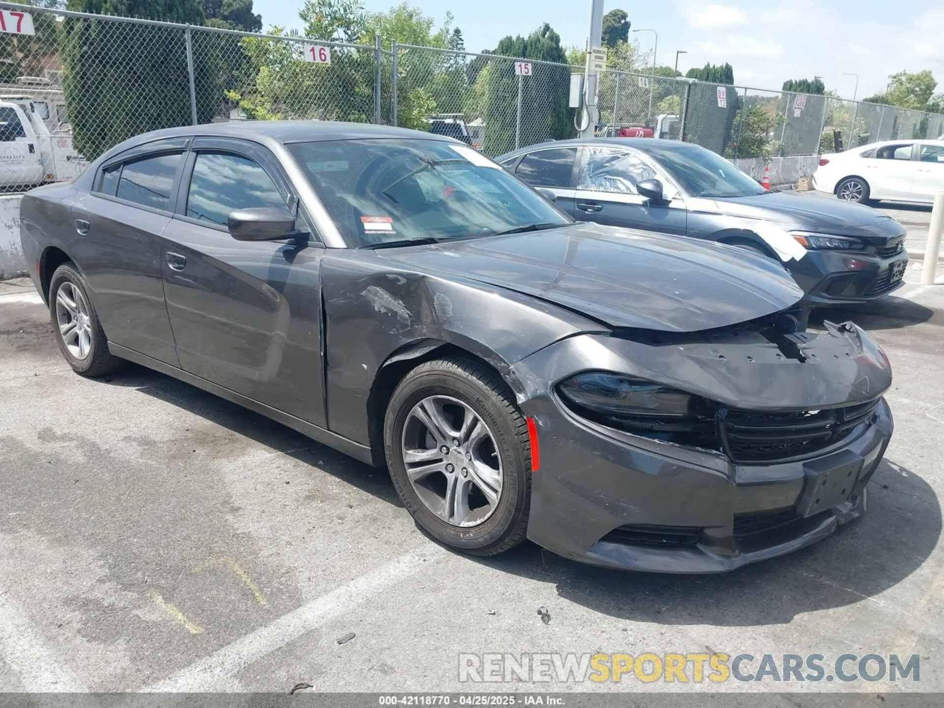 1 Photograph of a damaged car 2C3CDXBG3NH208949 DODGE CHARGER 2022