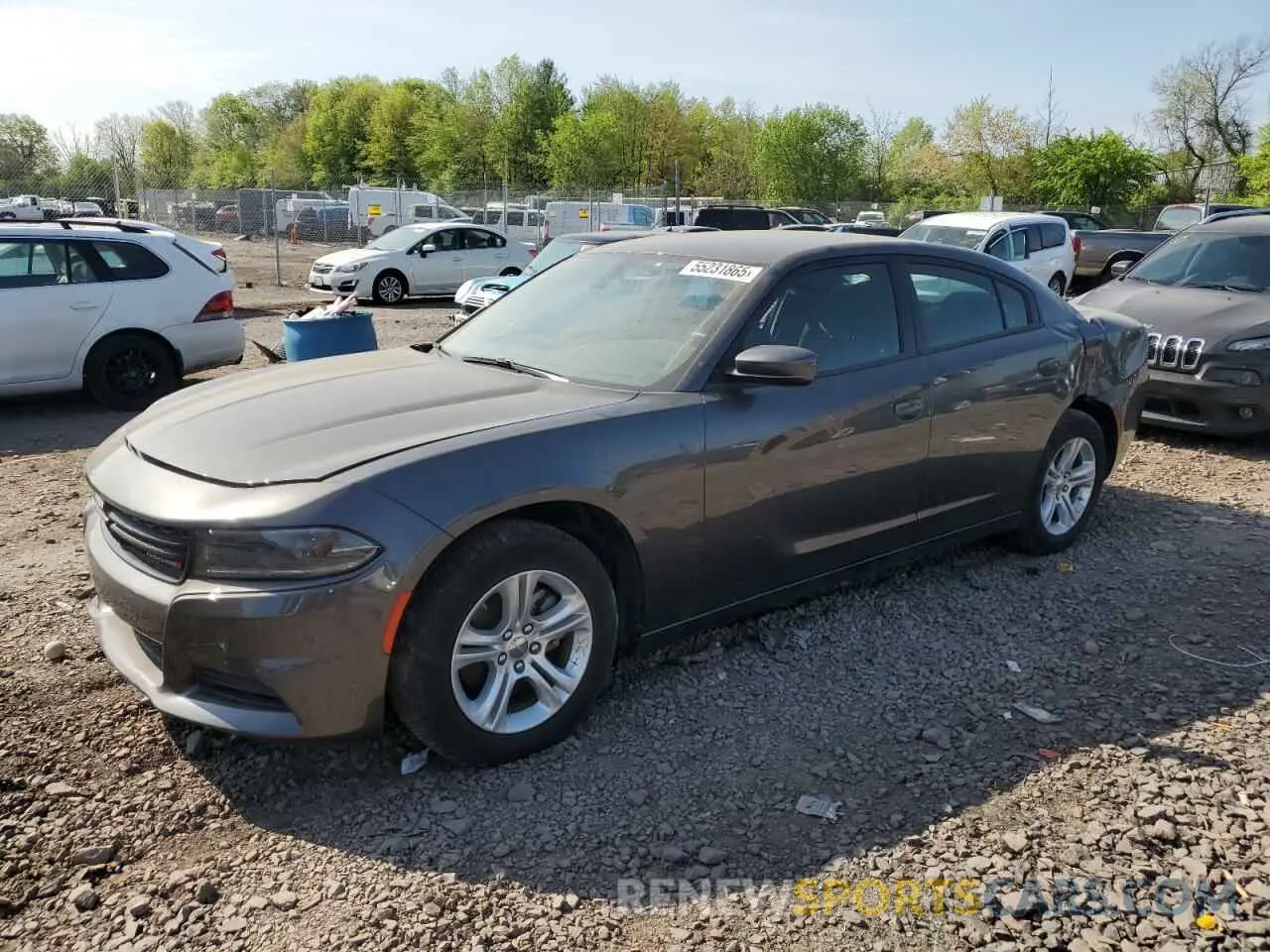 1 Photograph of a damaged car 2C3CDXBG3NH255298 DODGE CHARGER 2022