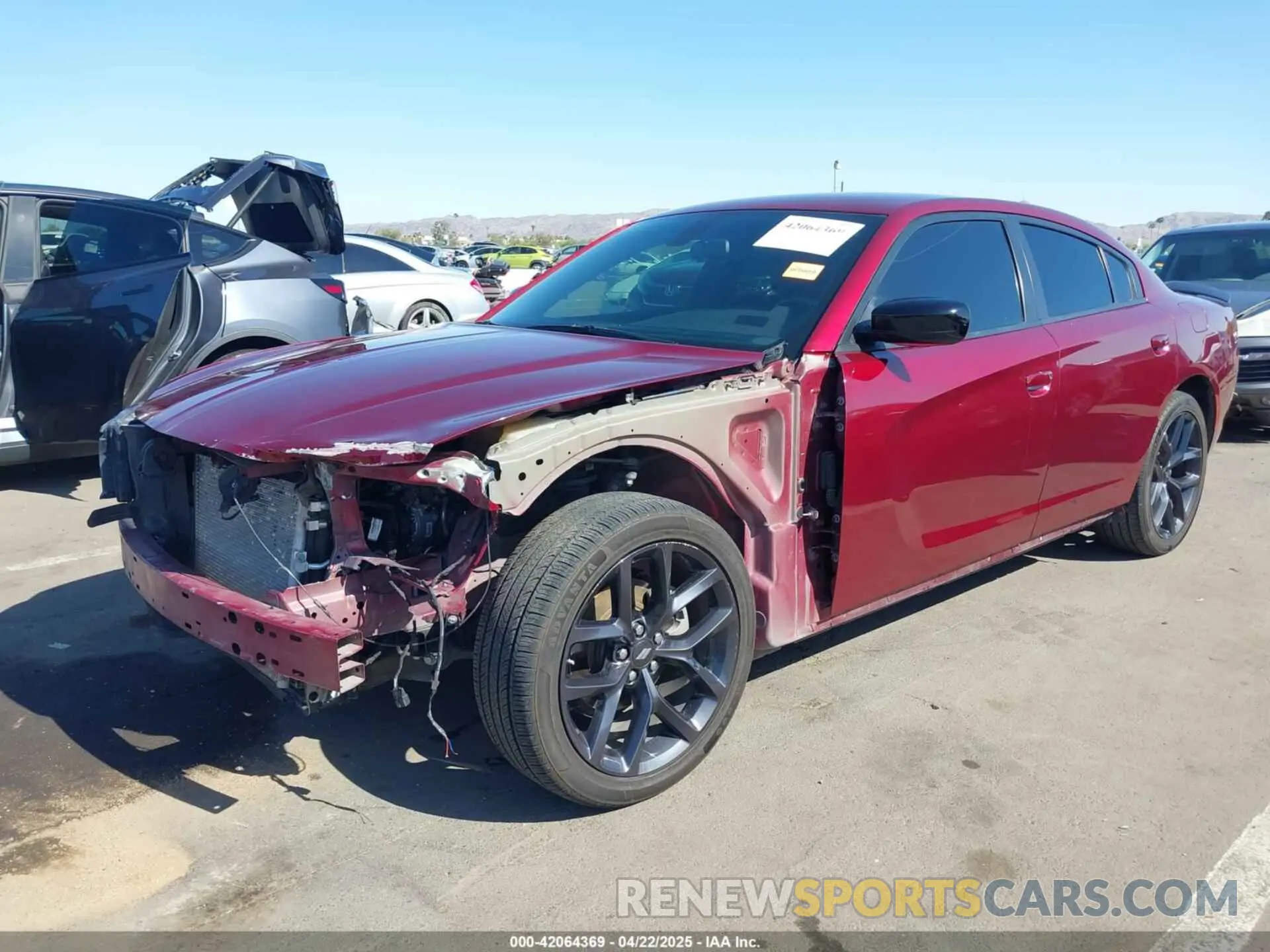 2 Photograph of a damaged car 2C3CDXBG4NH203128 DODGE CHARGER 2022