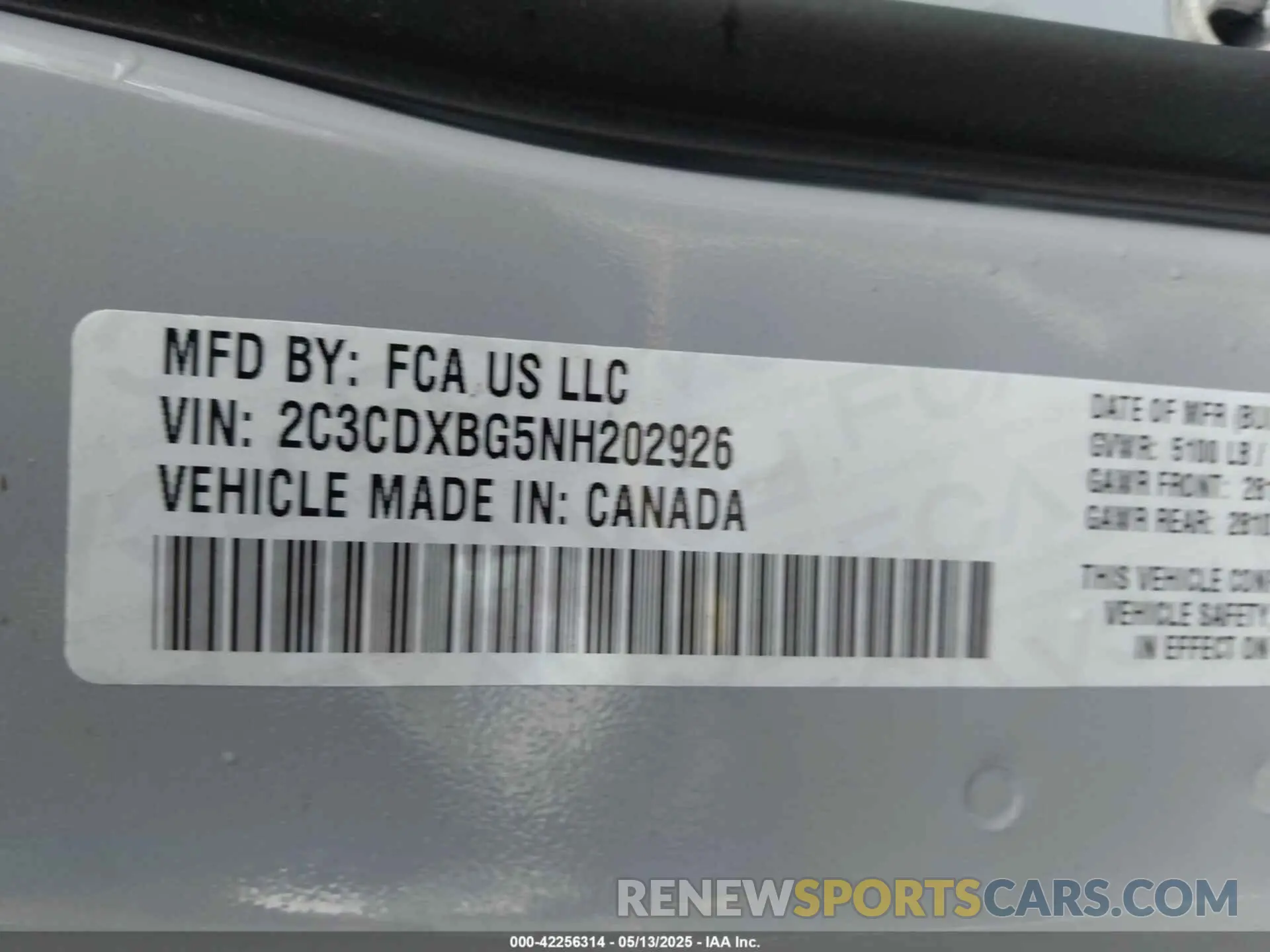 9 Photograph of a damaged car 2C3CDXBG5NH202926 DODGE CHARGER 2022