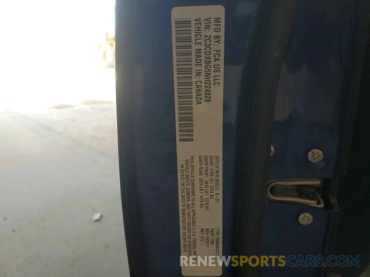 15 Photograph of a damaged car 2C3CDXBG5NH224828 DODGE CHARGER 2022