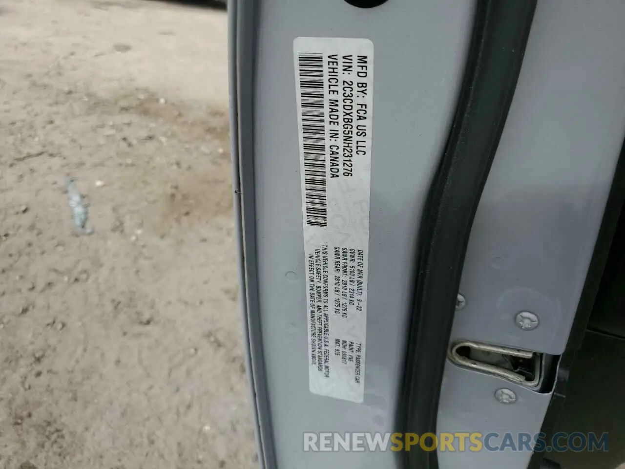 13 Photograph of a damaged car 2C3CDXBG5NH231276 DODGE CHARGER 2022