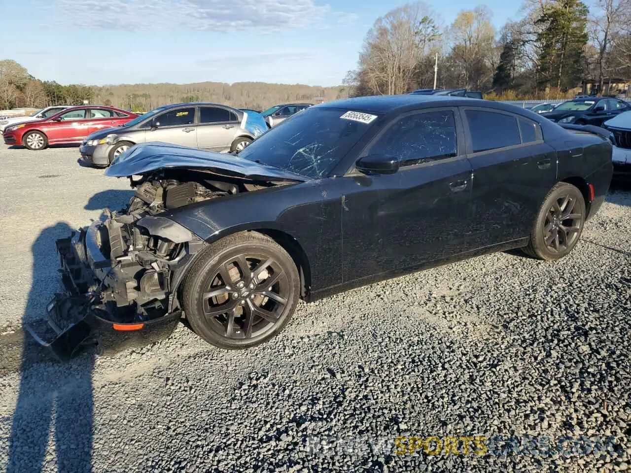 1 Photograph of a damaged car 2C3CDXBG6NH129940 DODGE CHARGER 2022