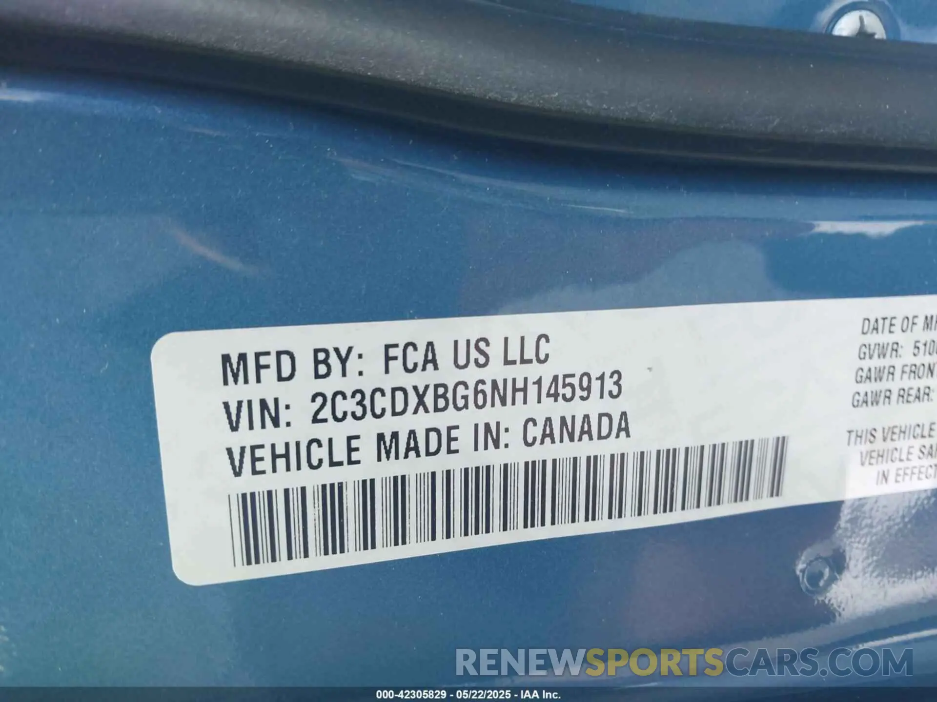 9 Photograph of a damaged car 2C3CDXBG6NH145913 DODGE CHARGER 2022