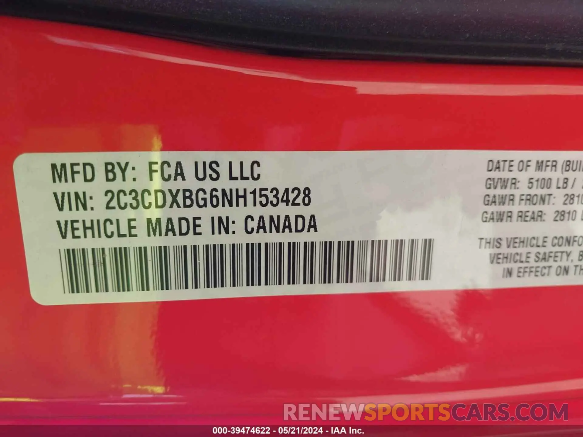 9 Photograph of a damaged car 2C3CDXBG6NH153428 DODGE CHARGER 2022