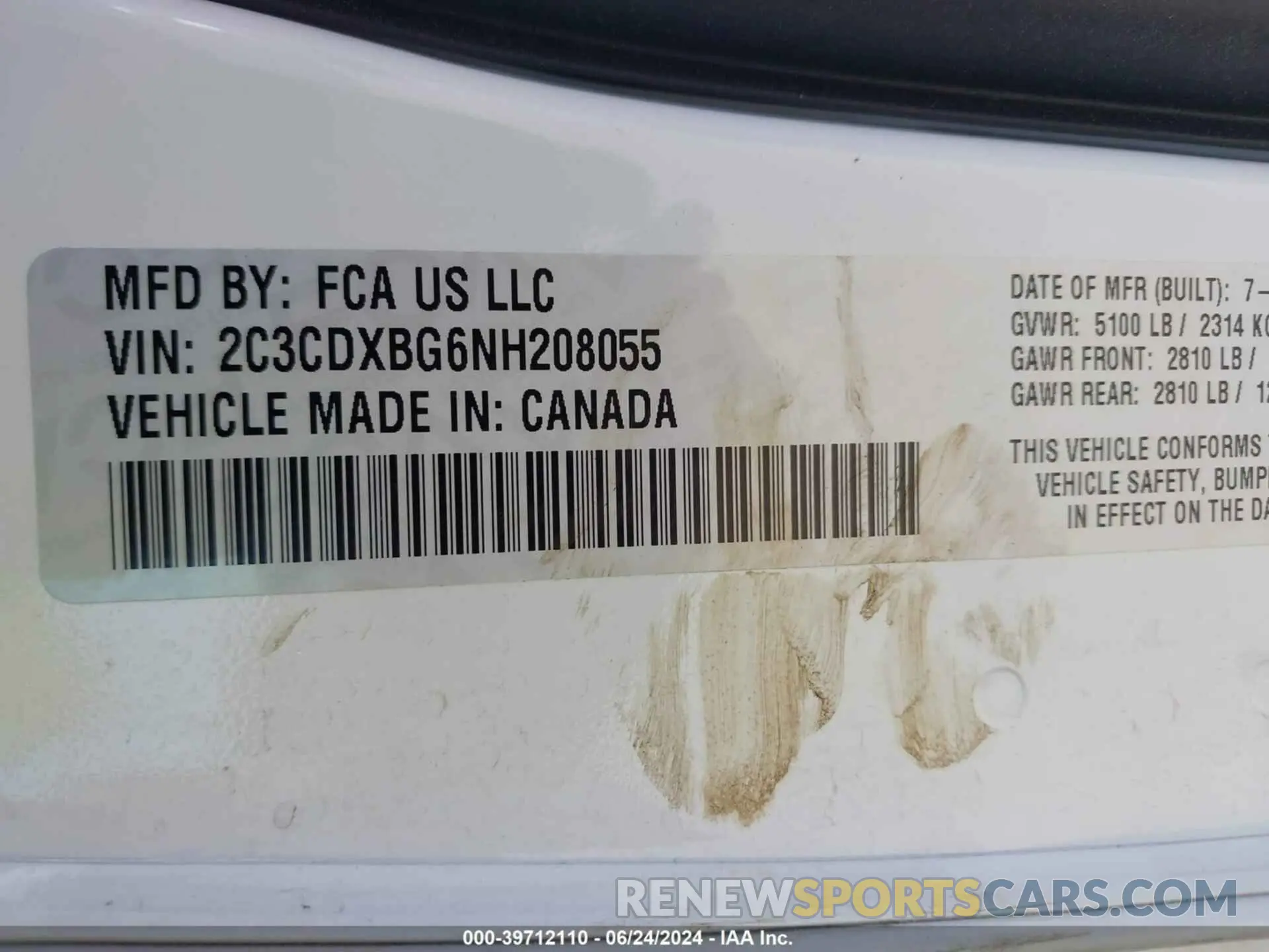 9 Photograph of a damaged car 2C3CDXBG6NH208055 DODGE CHARGER 2022