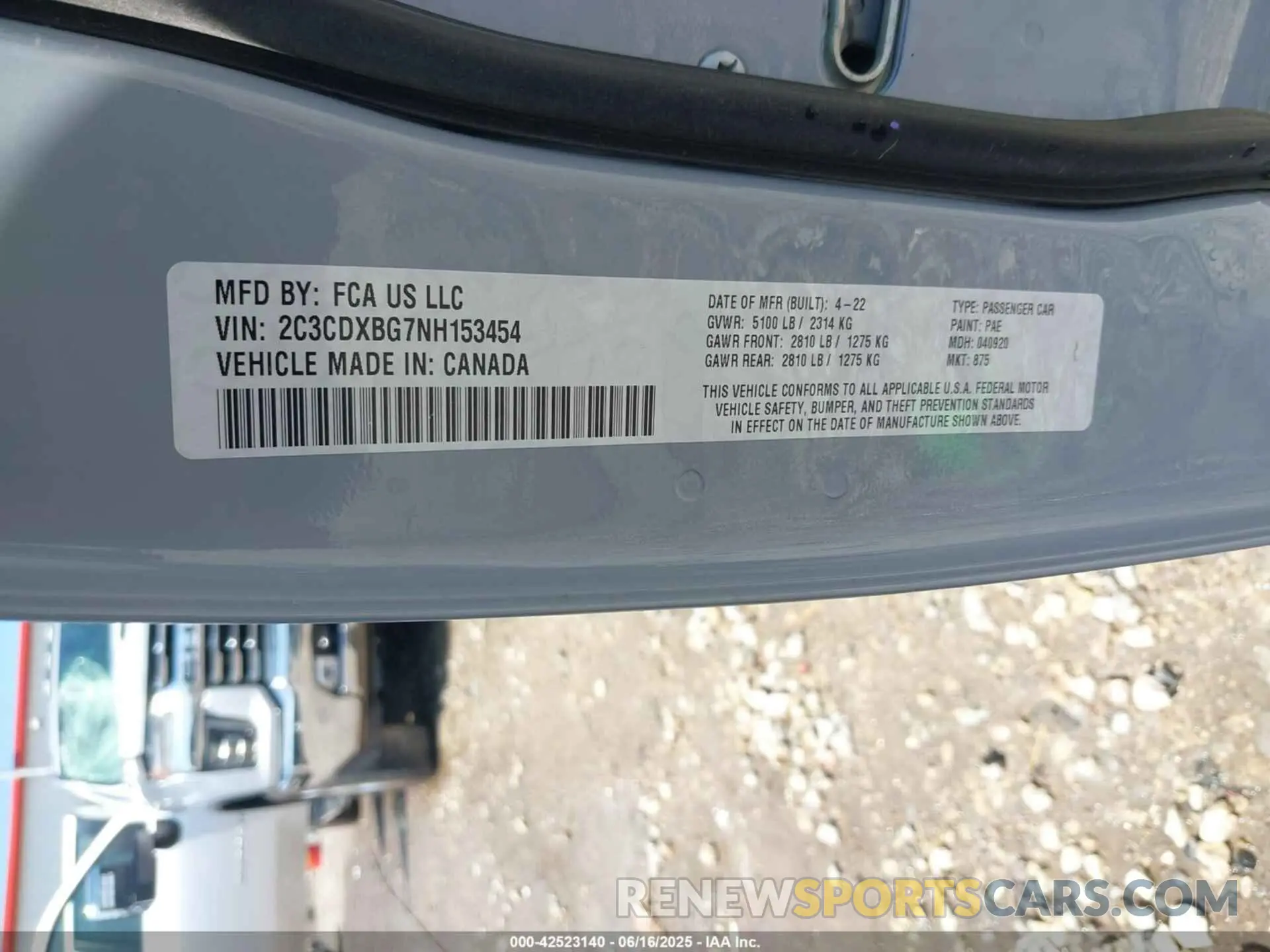 9 Photograph of a damaged car 2C3CDXBG7NH153454 DODGE CHARGER 2022