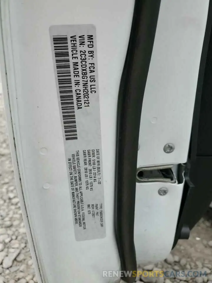 14 Photograph of a damaged car 2C3CDXBG7NH202121 DODGE CHARGER 2022