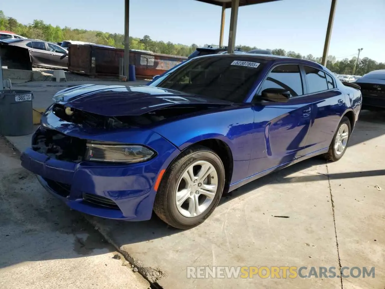 1 Photograph of a damaged car 2C3CDXBGXNH145185 DODGE CHARGER 2022