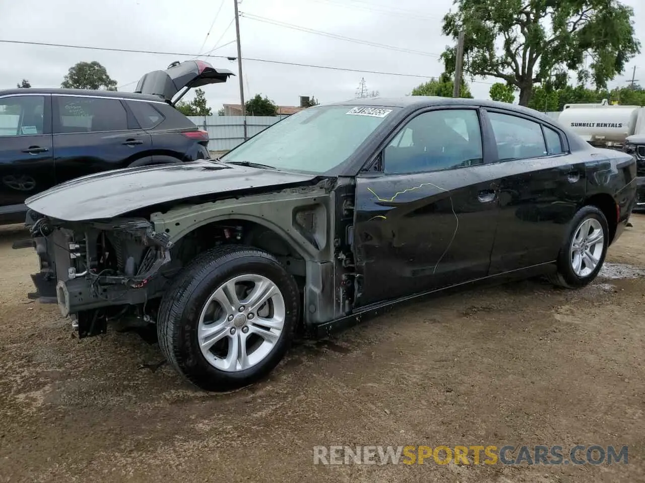 1 Photograph of a damaged car 2C3CDXBGXNH200640 DODGE CHARGER 2022