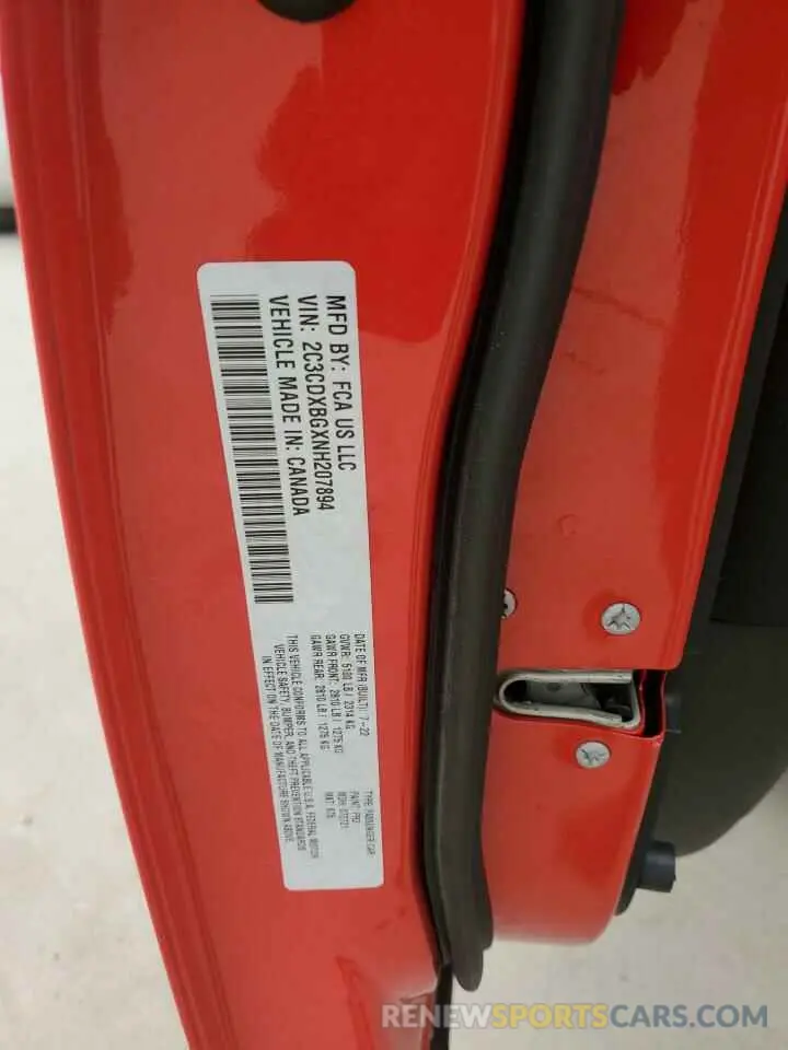 12 Photograph of a damaged car 2C3CDXBGXNH207894 DODGE CHARGER 2022