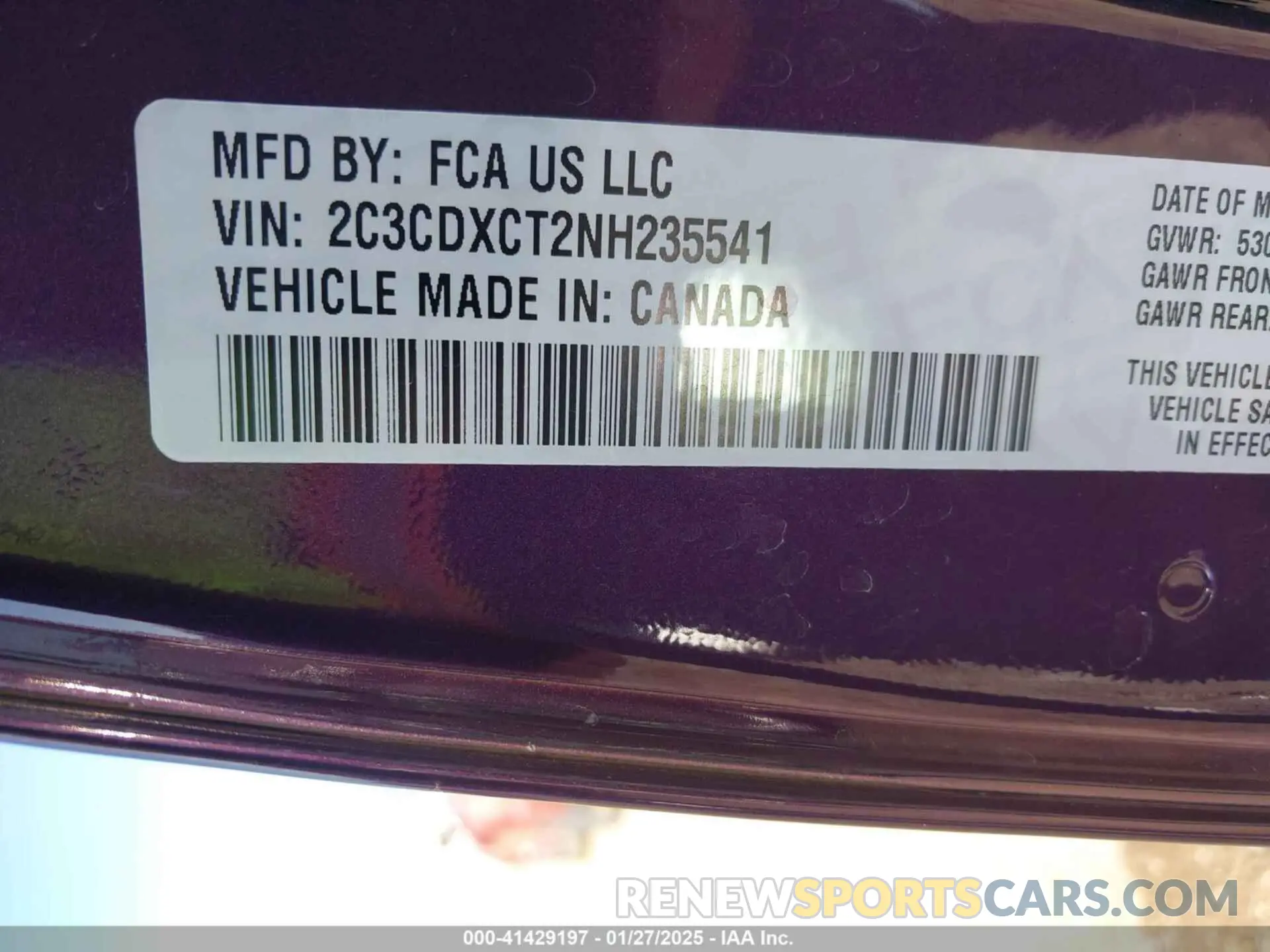 9 Photograph of a damaged car 2C3CDXCT2NH235541 DODGE CHARGER 2022