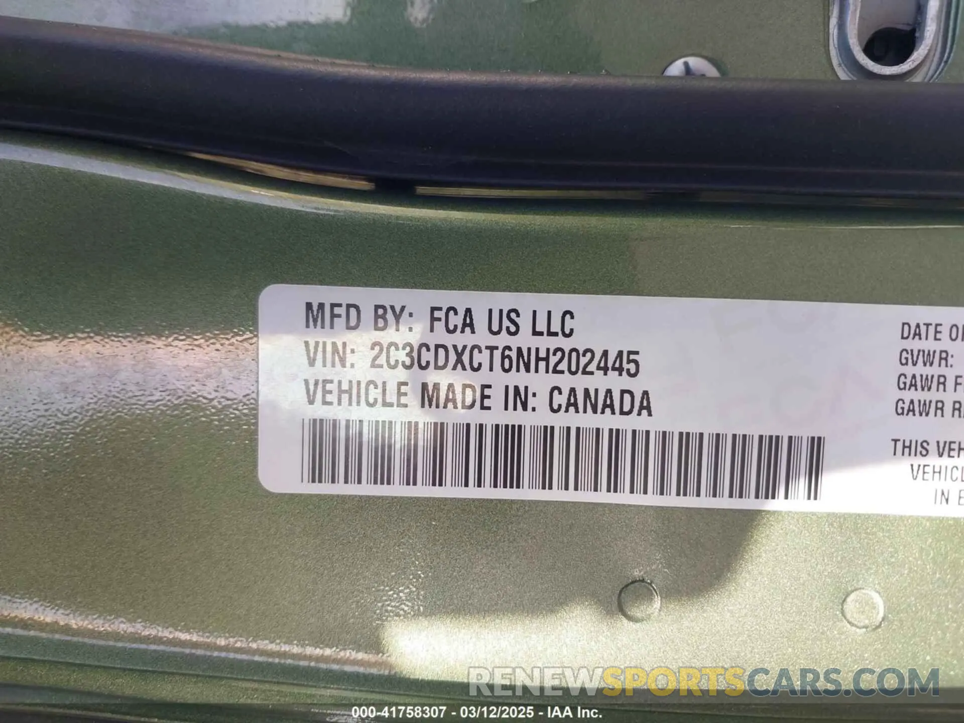 9 Photograph of a damaged car 2C3CDXCT6NH202445 DODGE CHARGER 2022