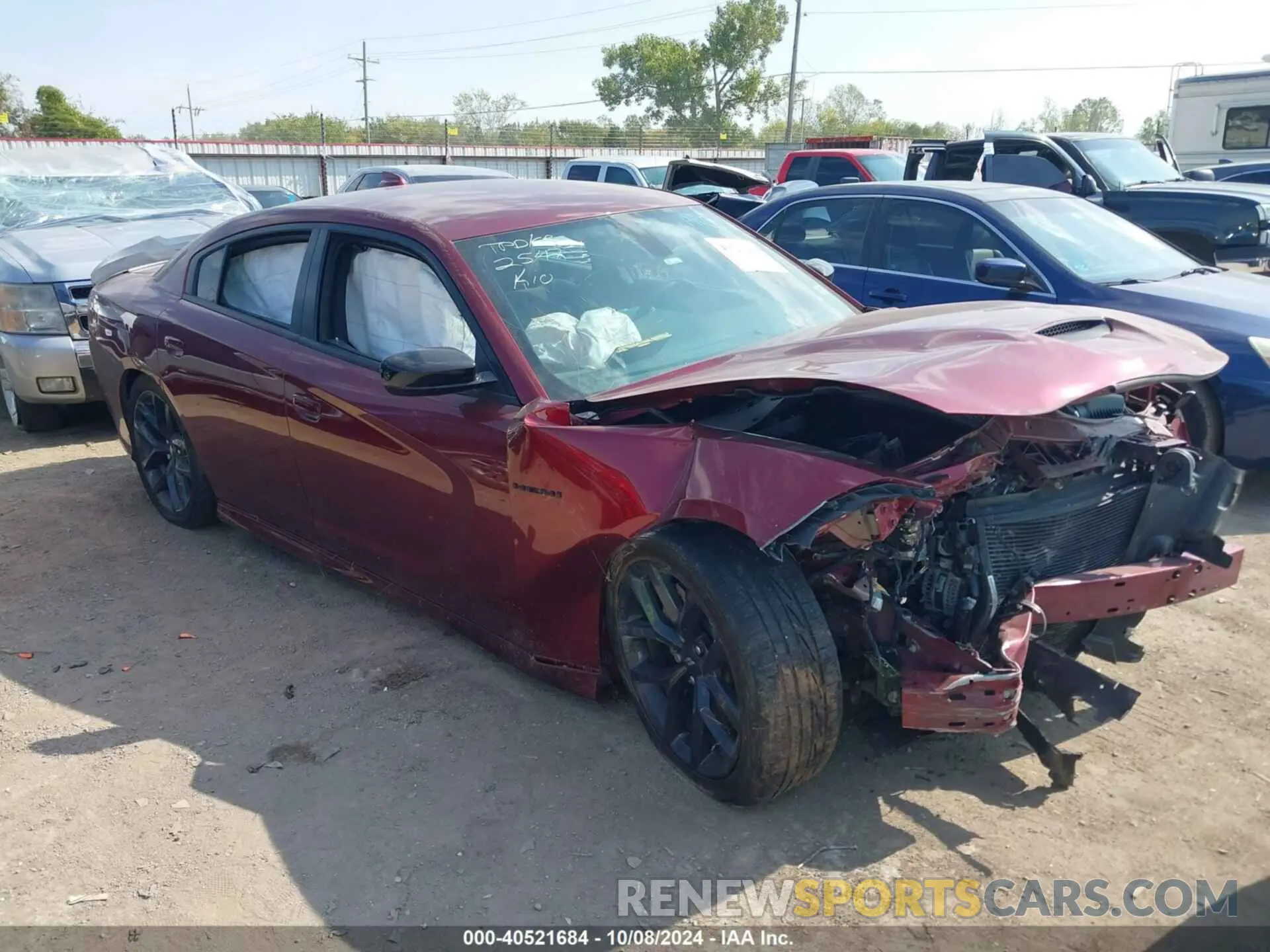 1 Photograph of a damaged car 2C3CDXCT7NH142031 DODGE CHARGER 2022