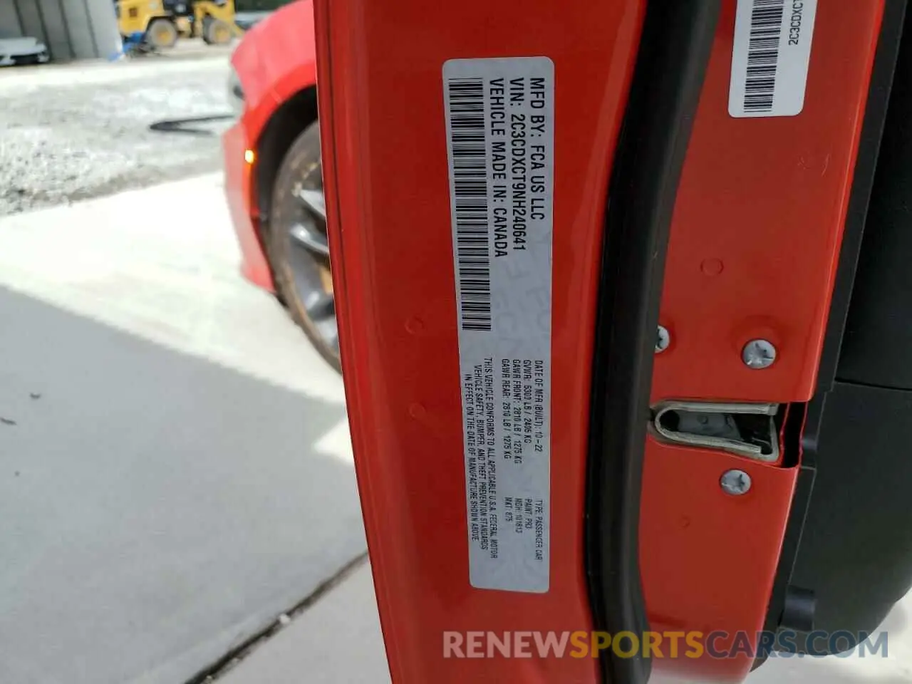 12 Photograph of a damaged car 2C3CDXCT9NH240641 DODGE CHARGER 2022