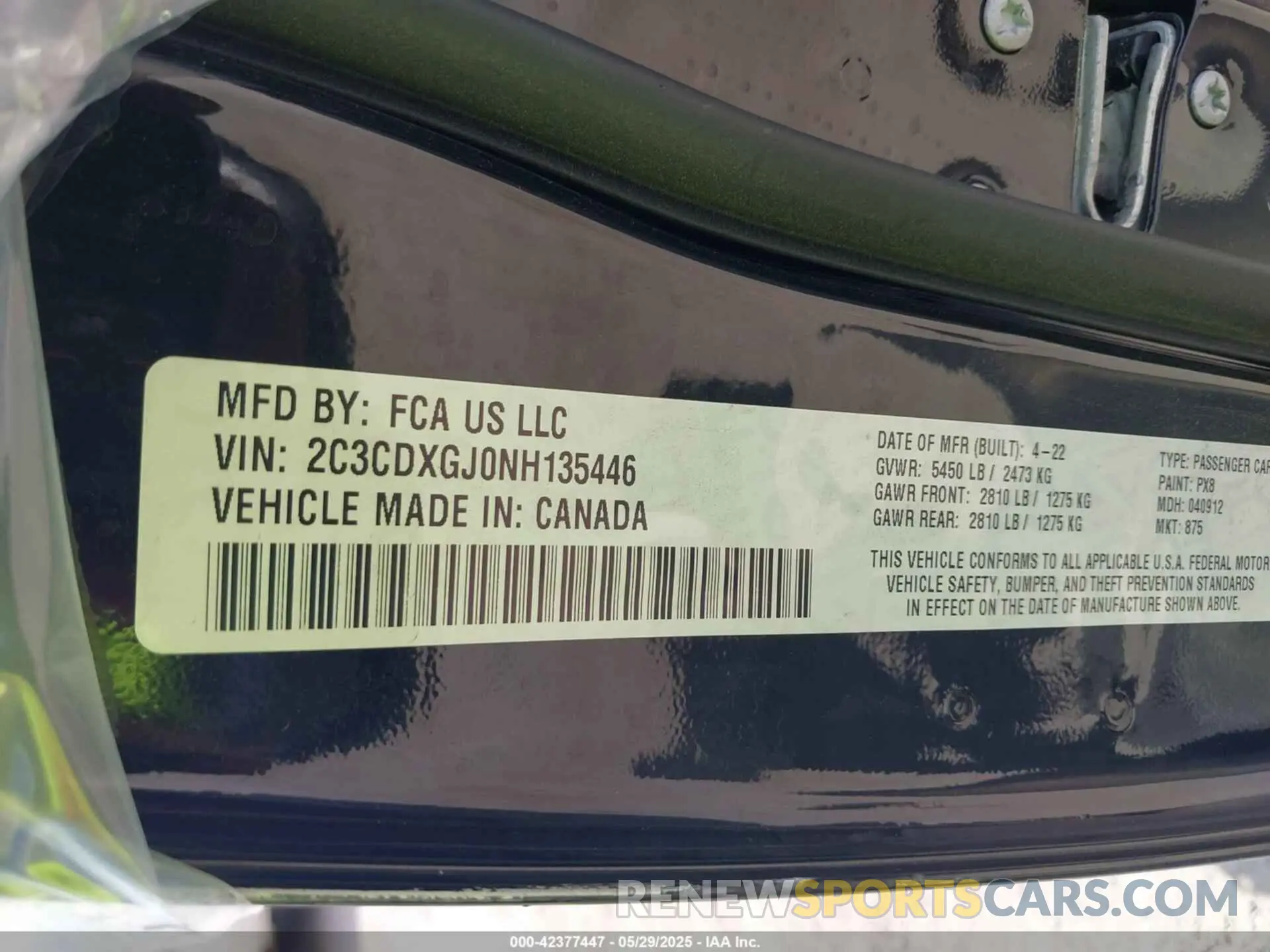 9 Photograph of a damaged car 2C3CDXGJ0NH135446 DODGE CHARGER 2022