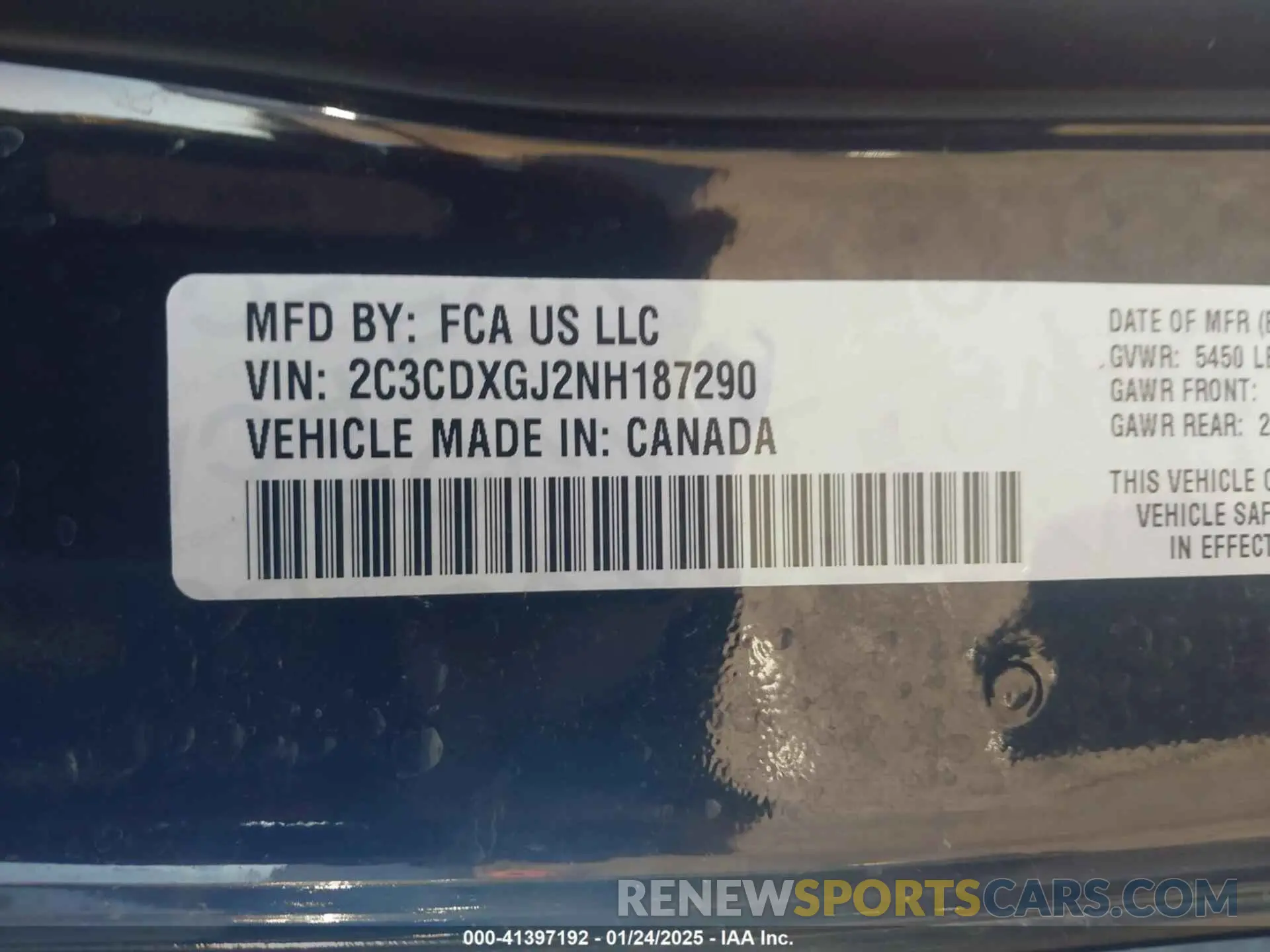 9 Photograph of a damaged car 2C3CDXGJ2NH187290 DODGE CHARGER 2022