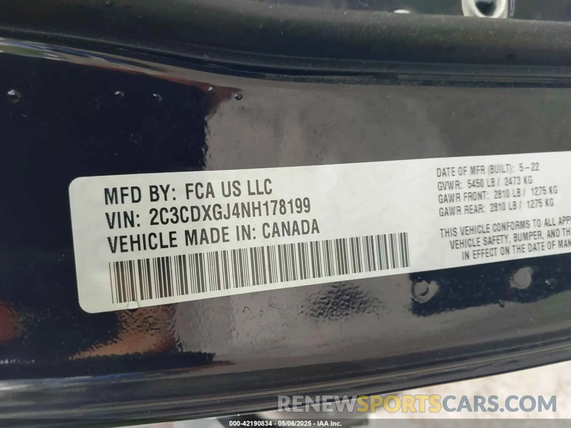 9 Photograph of a damaged car 2C3CDXGJ4NH178199 DODGE CHARGER 2022